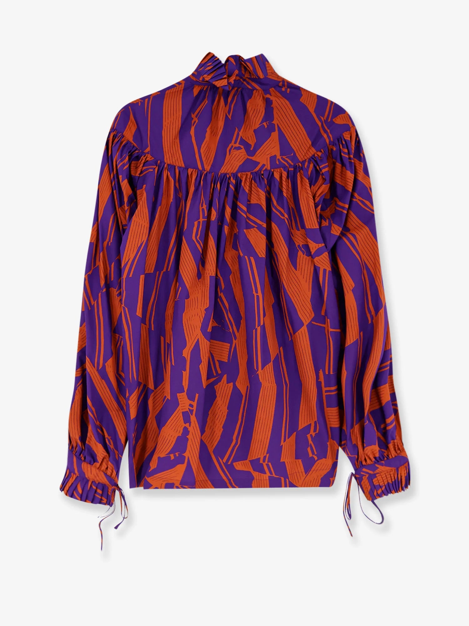 Catya cotton shirt with Crushed Stripe print