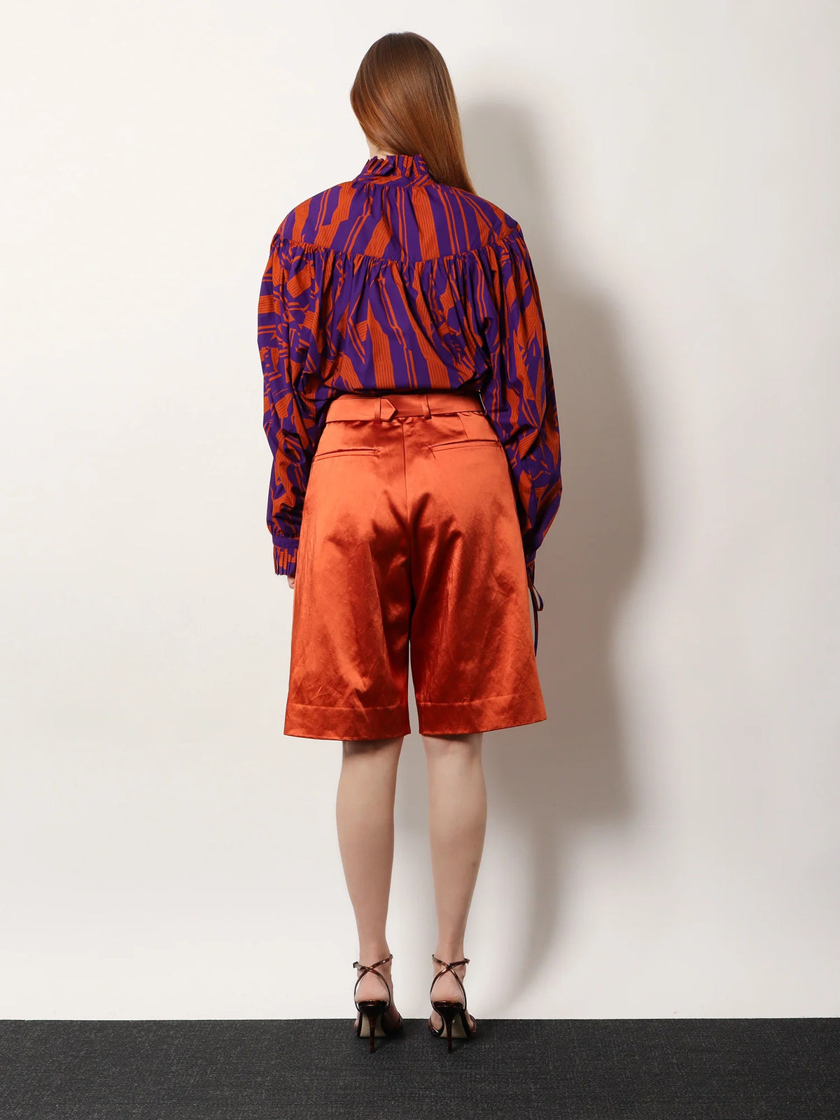 Cotton blend bermuda shorts