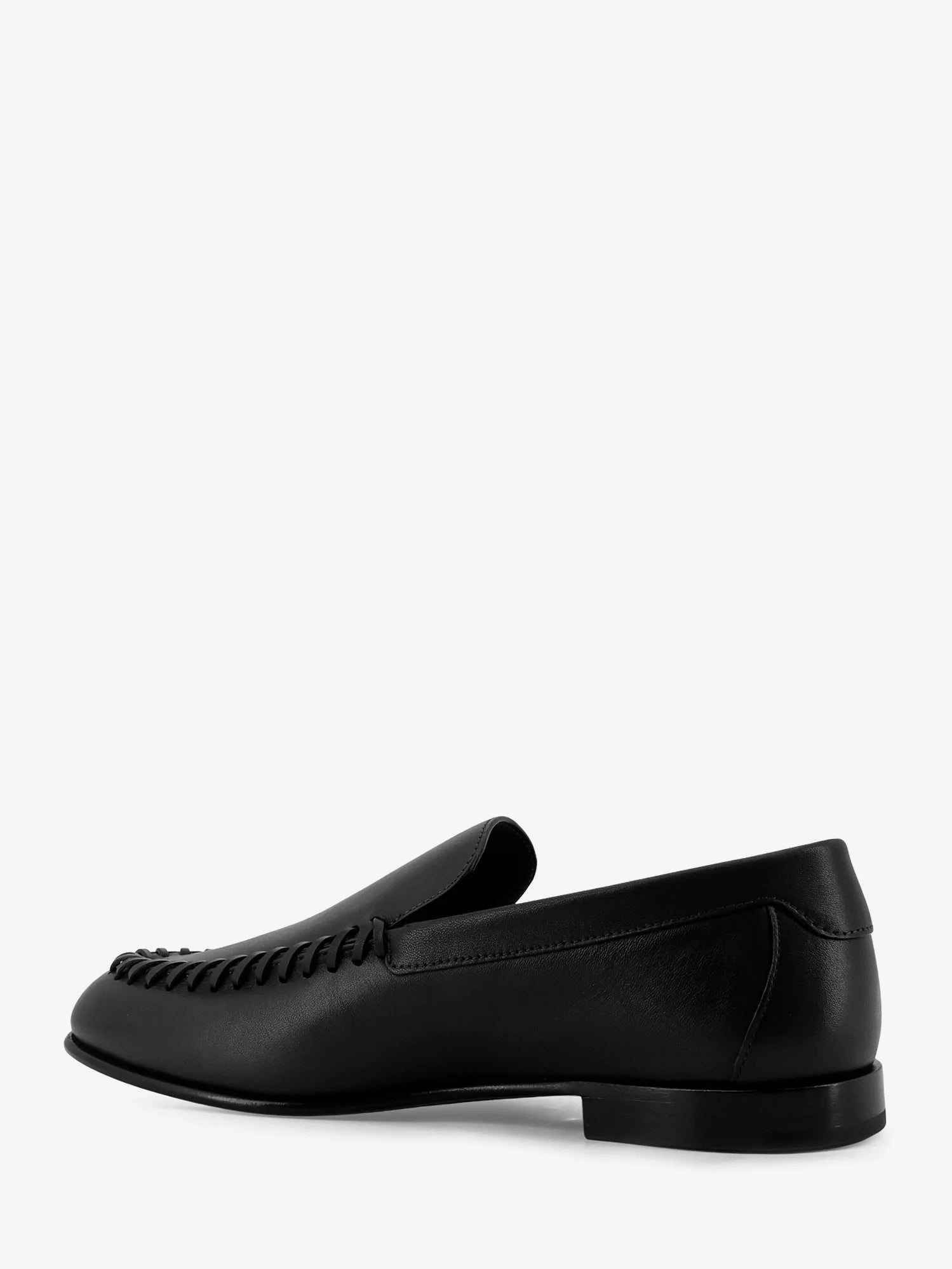 Leather loafers with metal FF logo