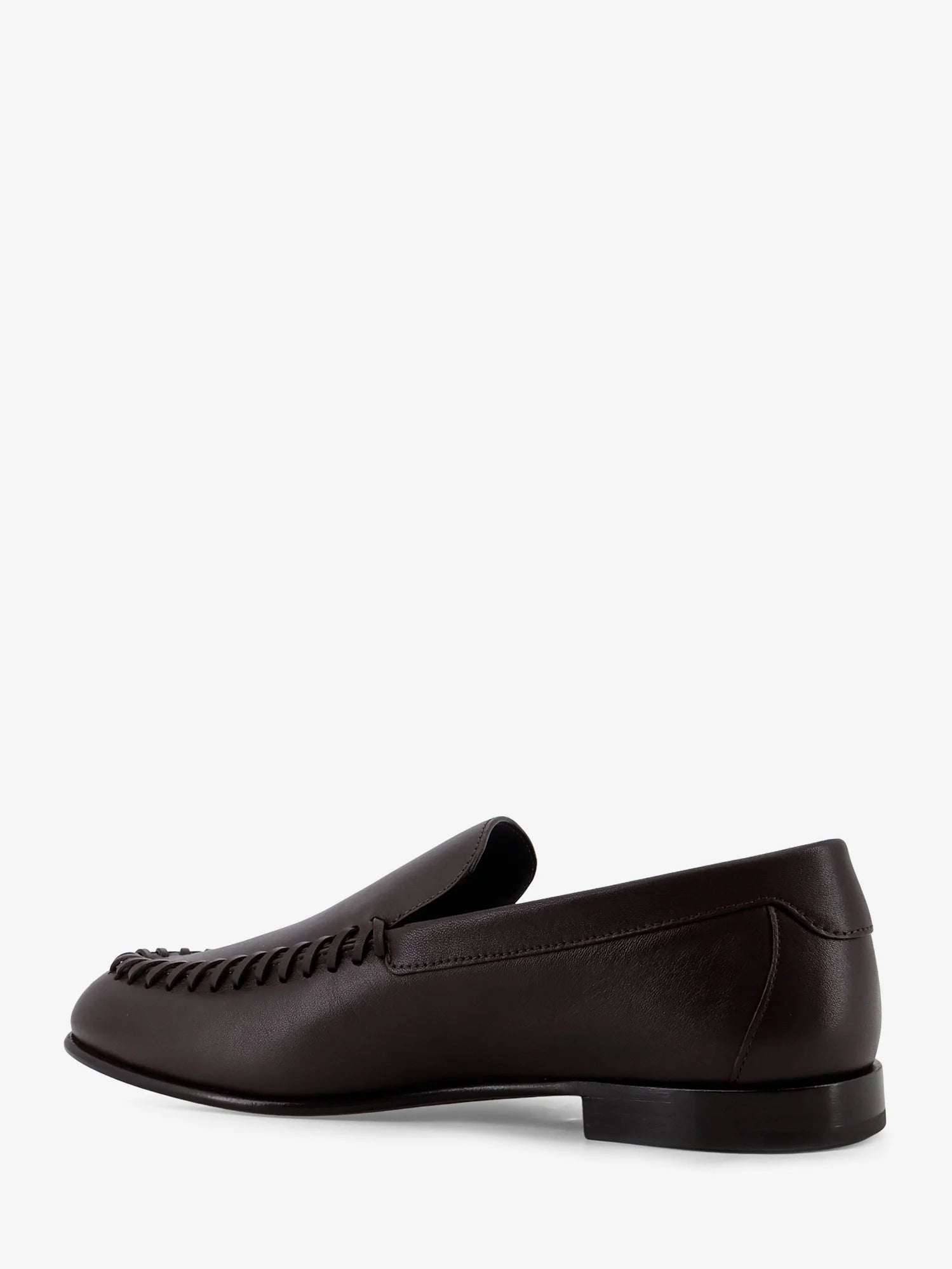 Leather loafers with metal FF logo