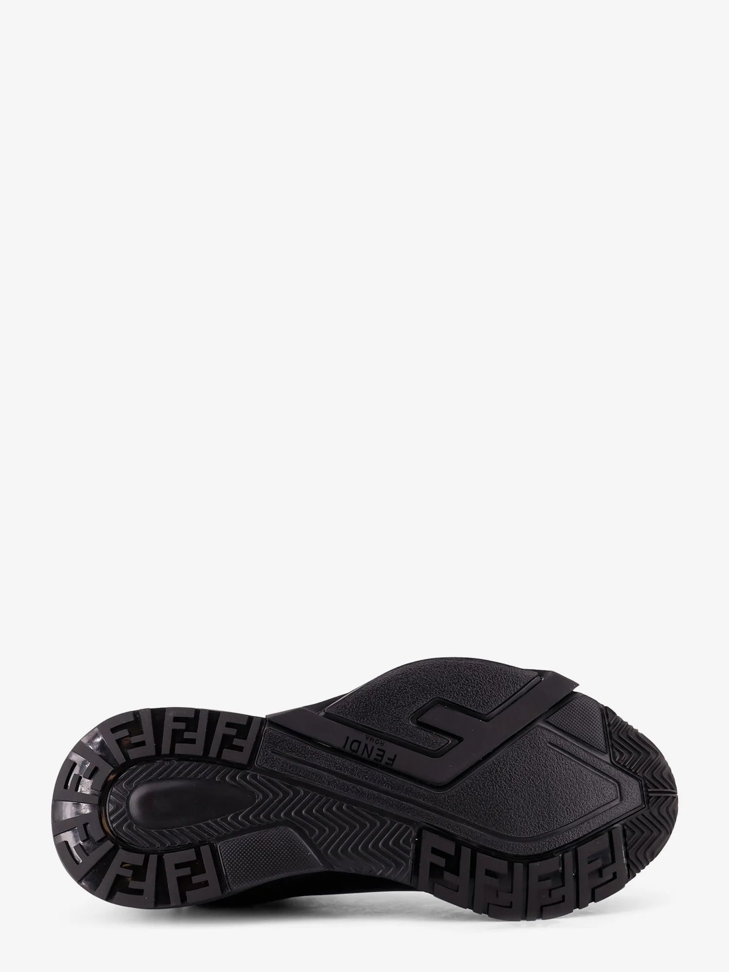 Leather Flow sneakers with FF jacquard fabric inserts