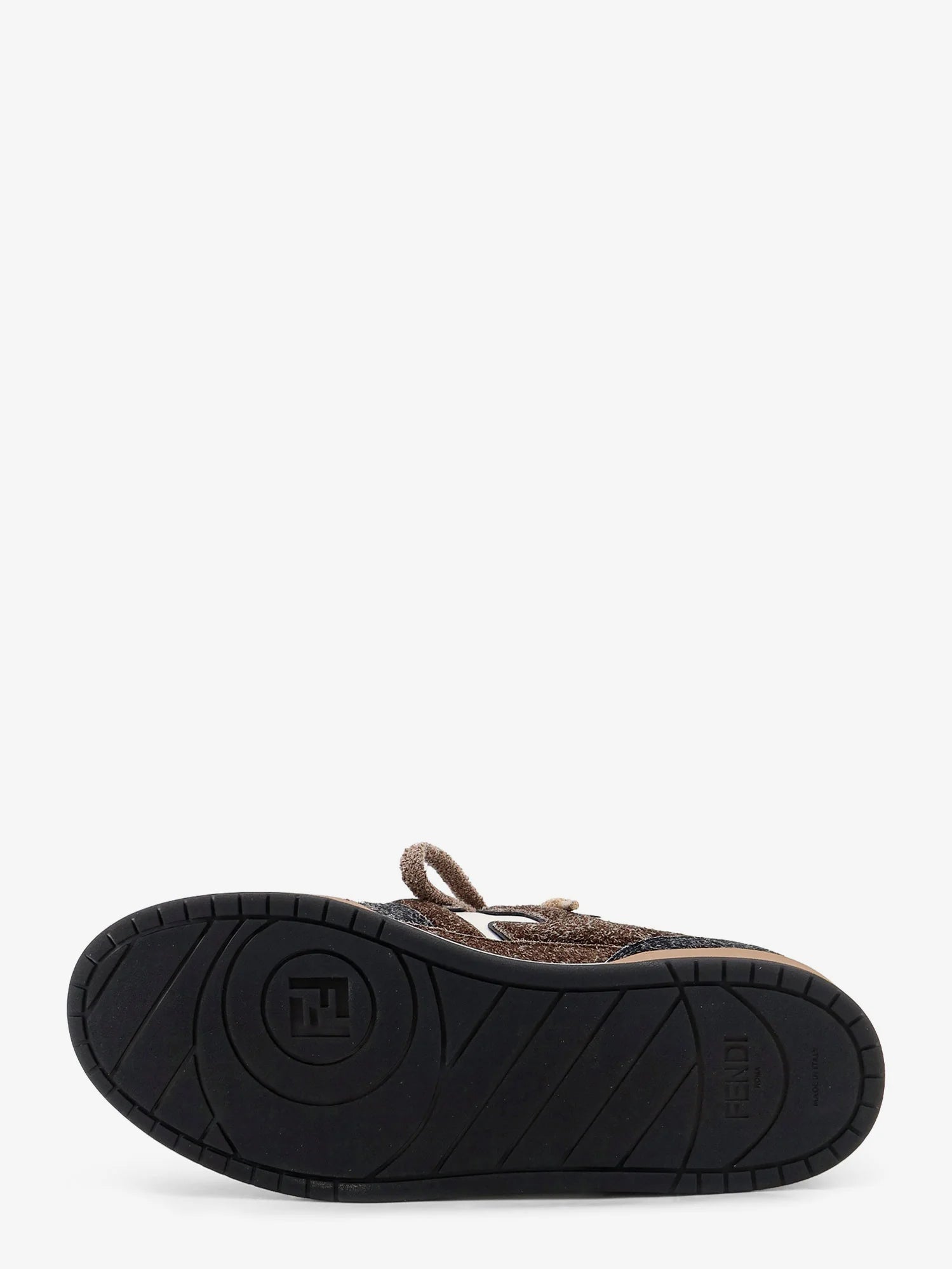 Sneakers Fendi Match in pelle bianca e suede marrone