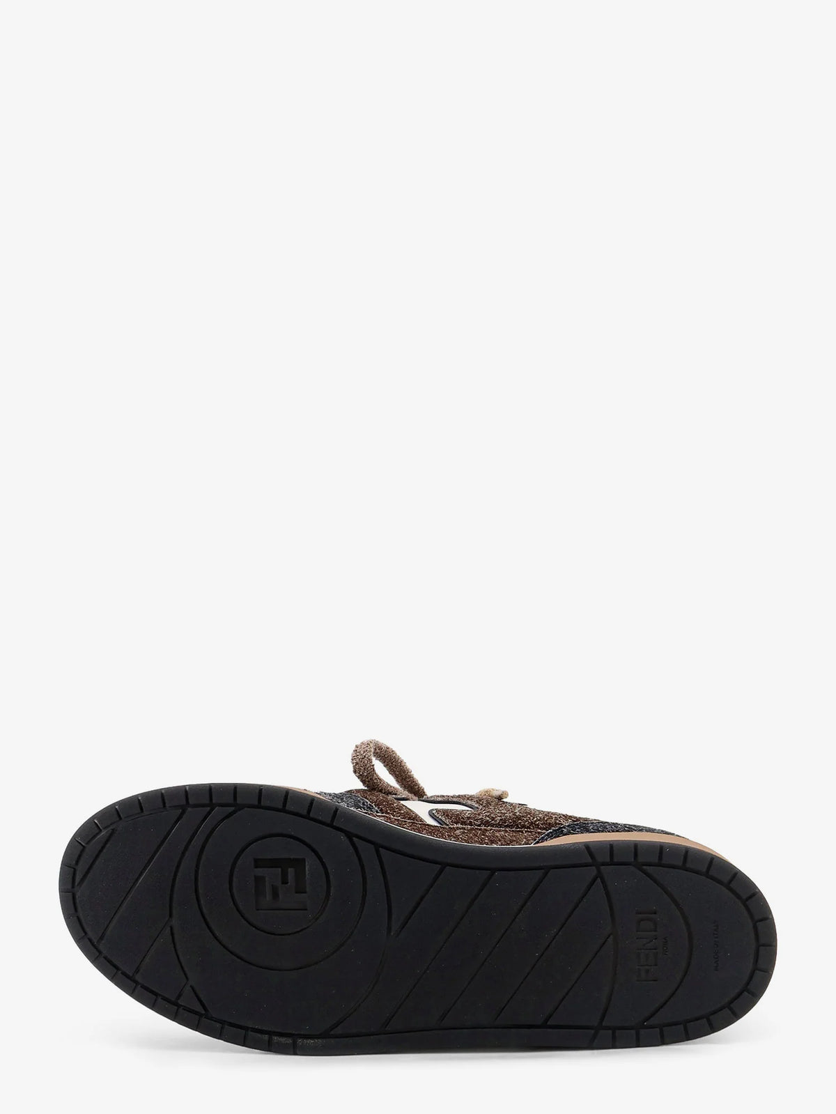 Sneakers Fendi Match in pelle bianca e suede marrone