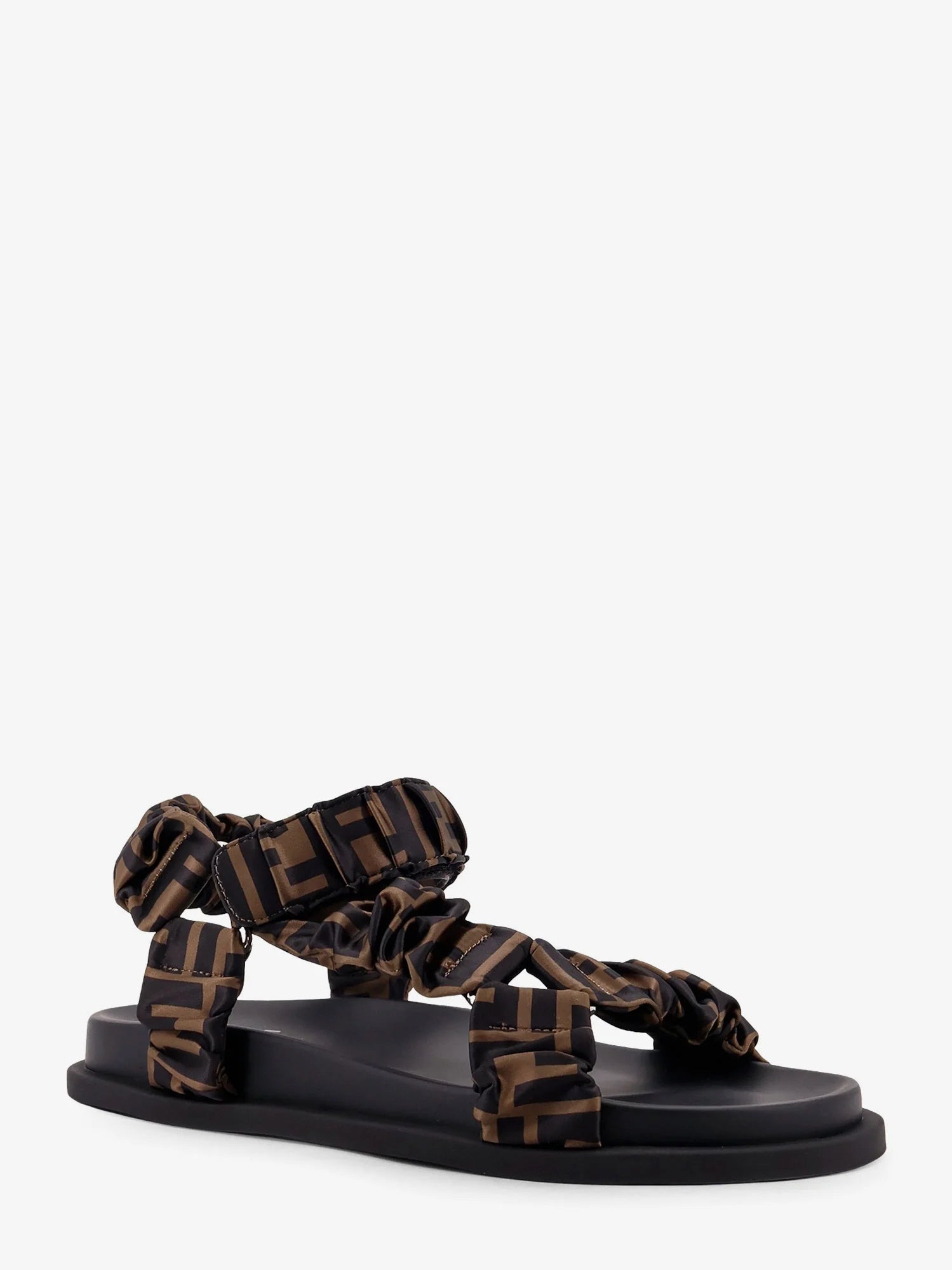 Feel sandals in elastic satin with FF motif