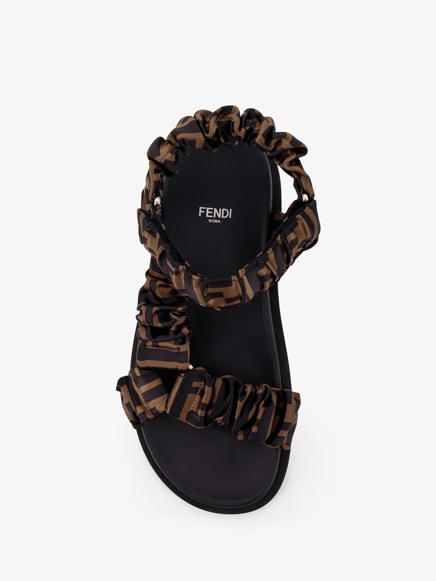 Feel sandals in elastic satin with FF motif