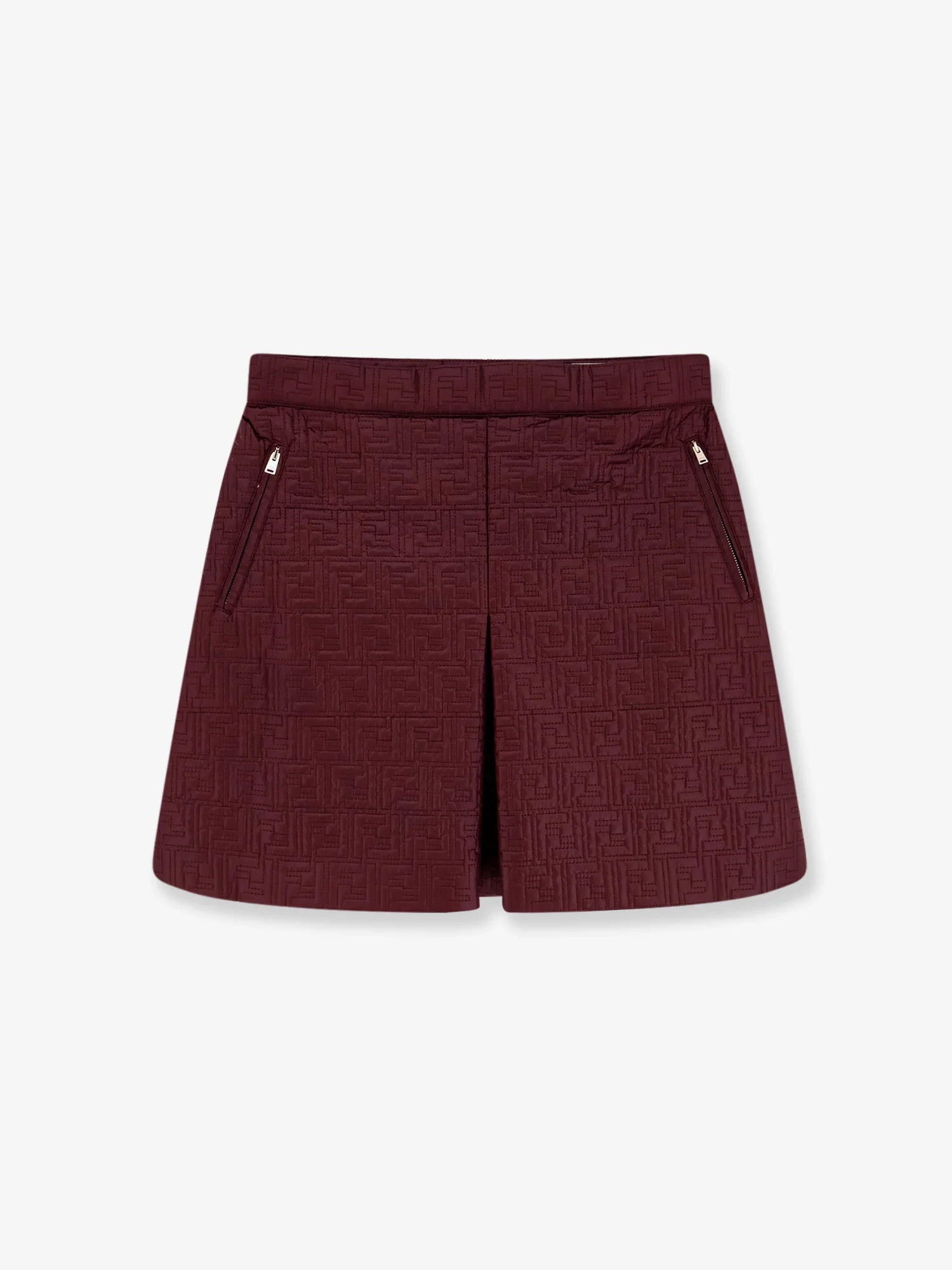Quilted nylon mini skirt
