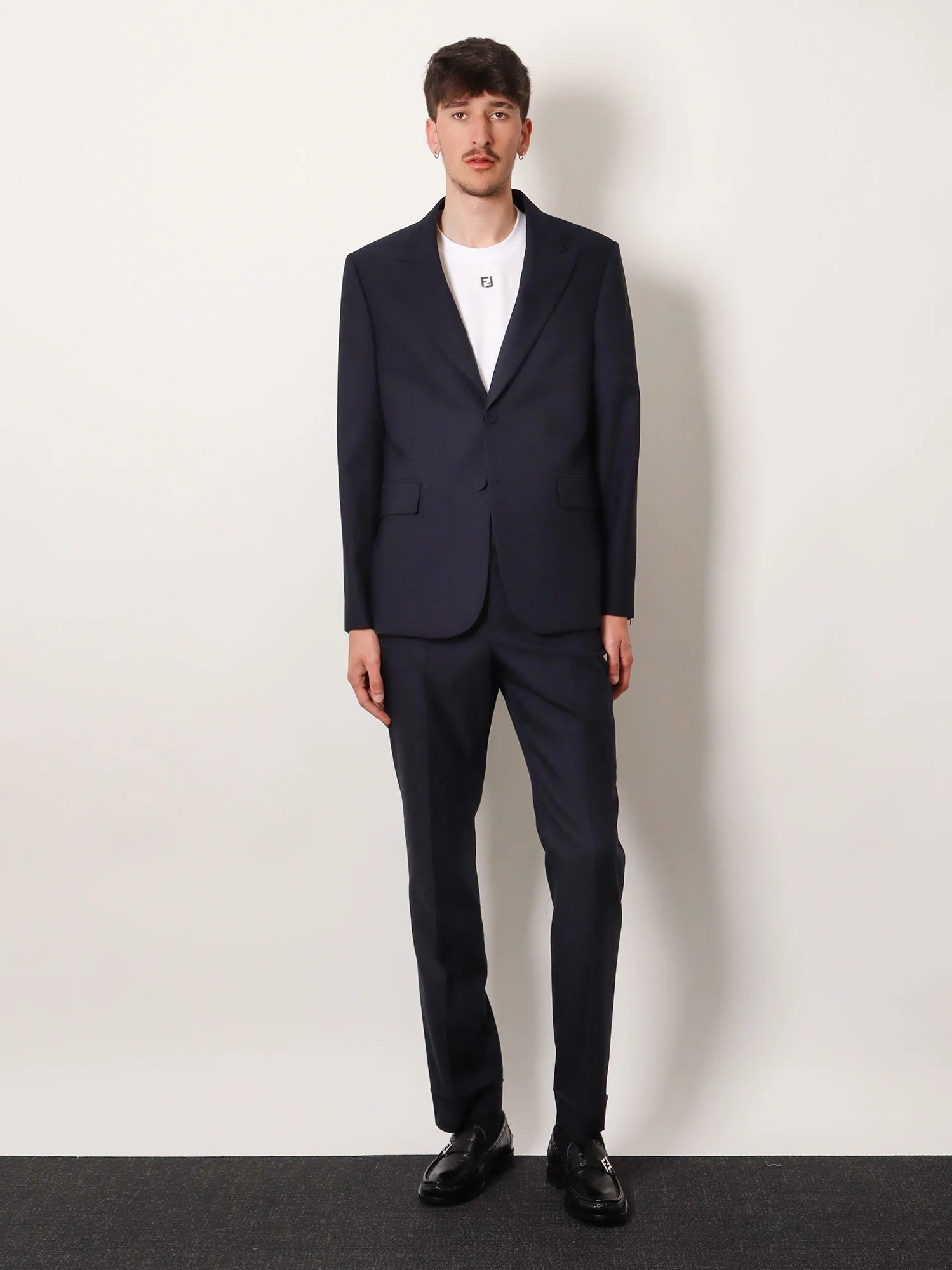 Trousers Wool Tonal Stitching