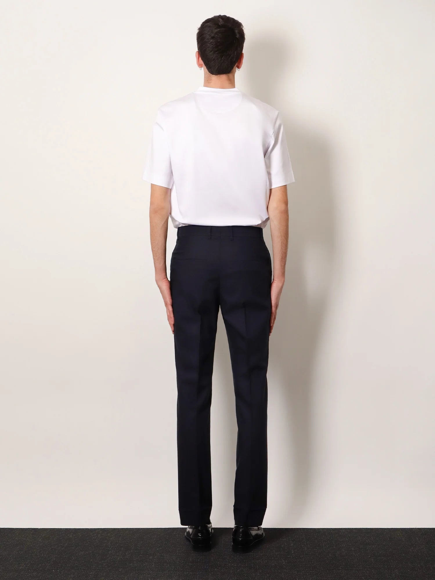 Trousers Wool Tonal Stitching