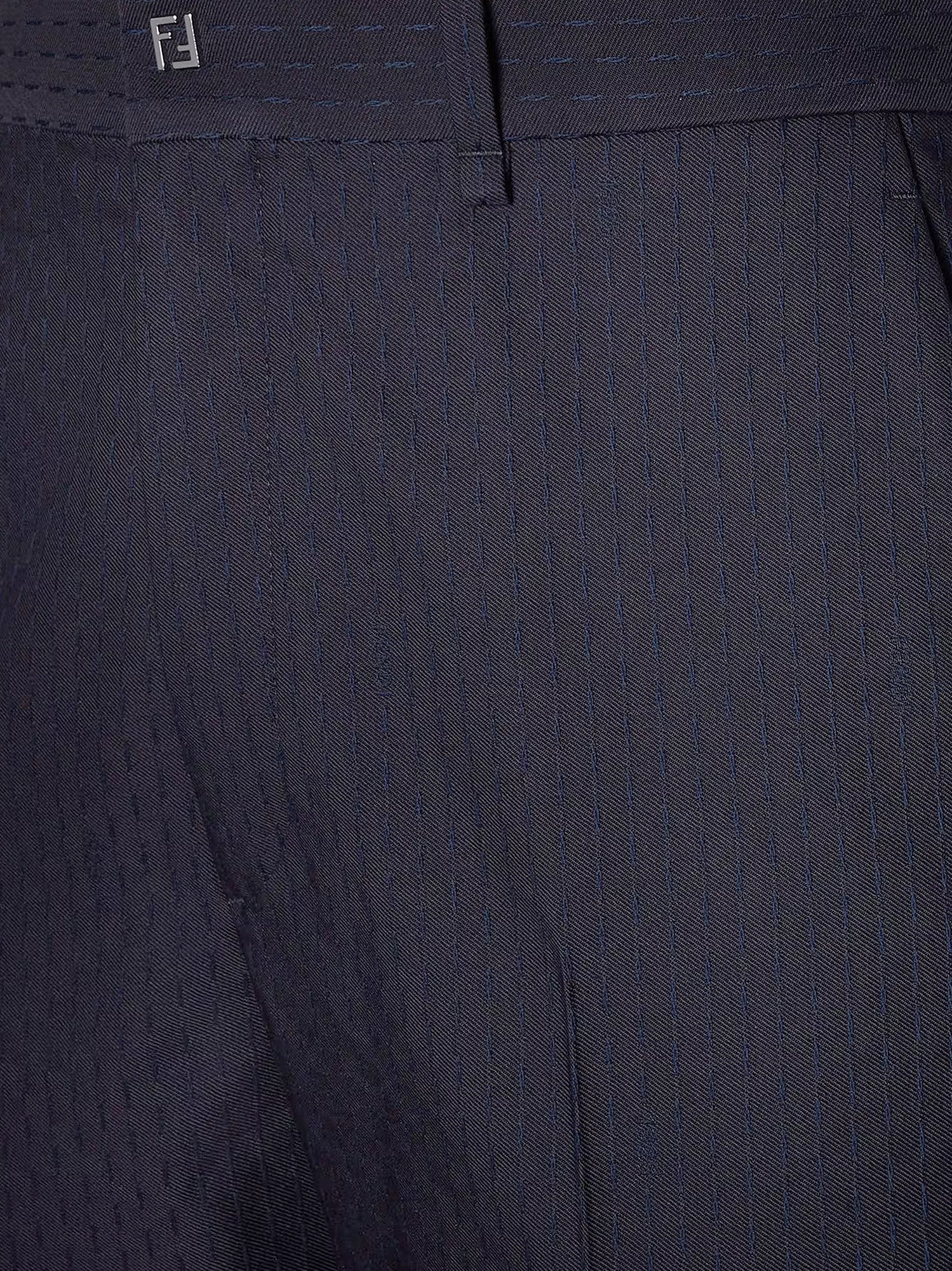 Trousers Wool Tonal Stitching
