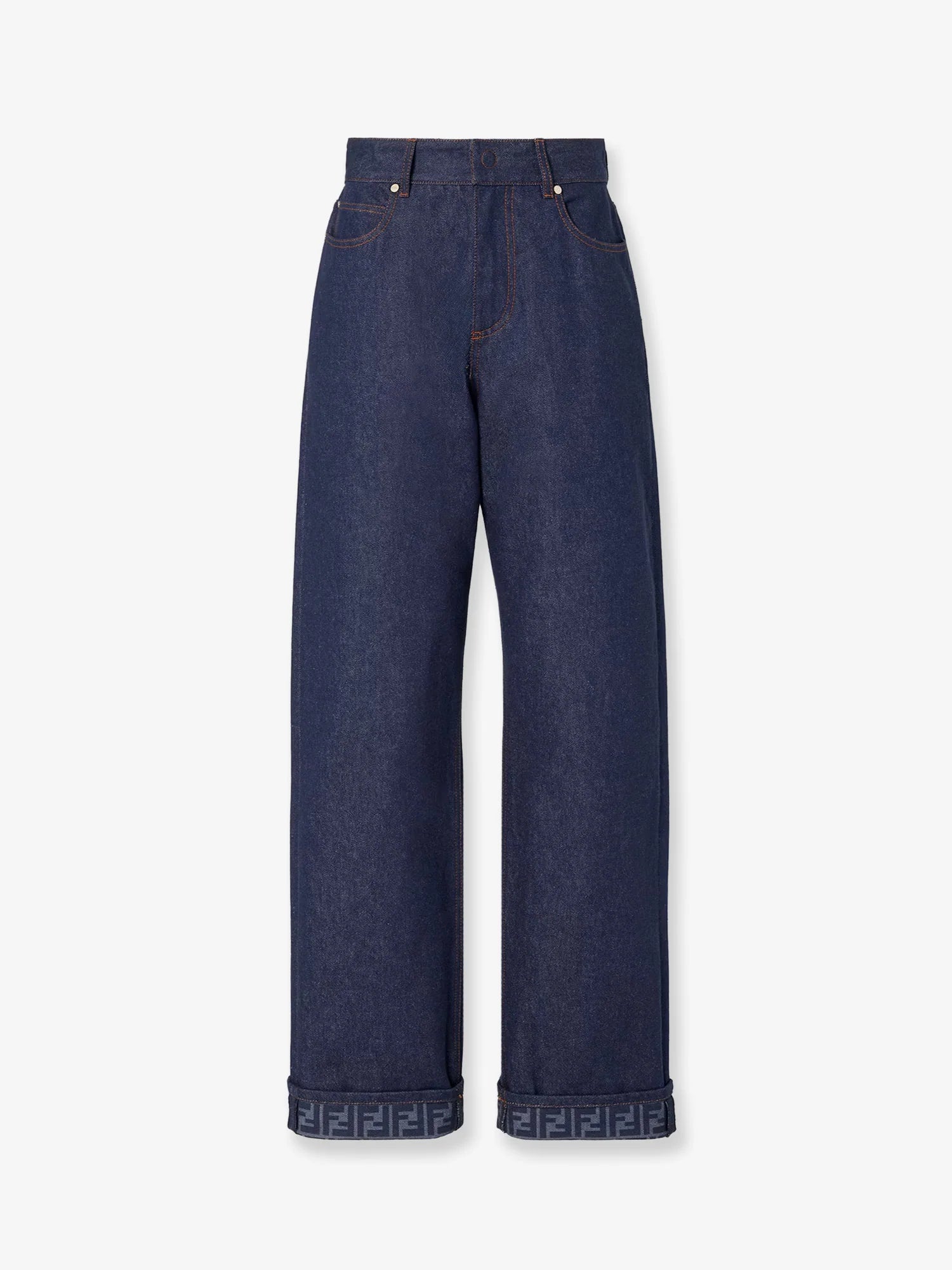 Beige denim trousers