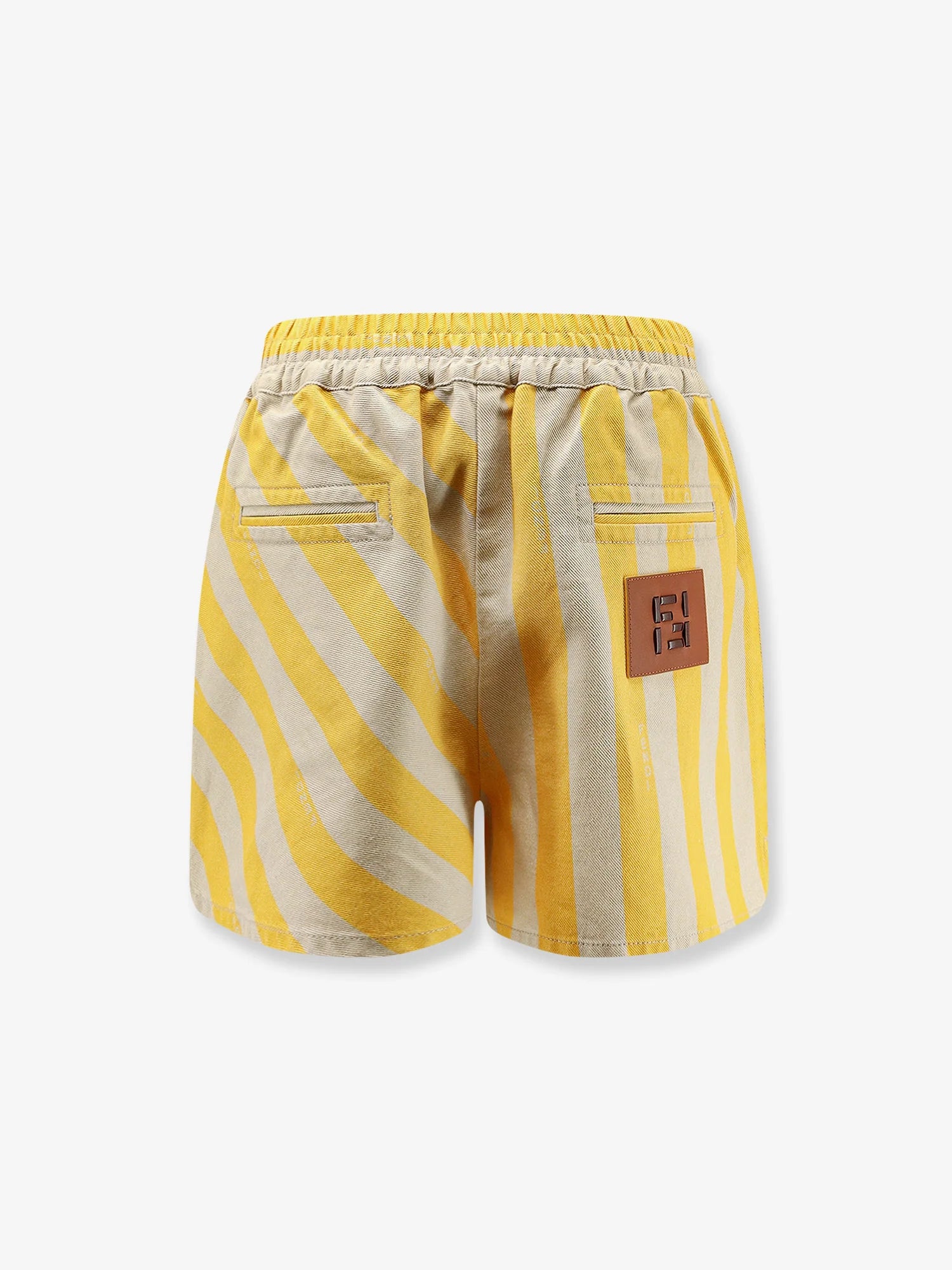 Cotton and linen shorts