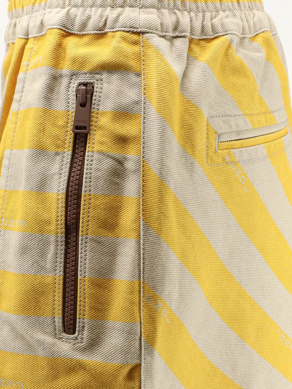 Cotton and linen shorts