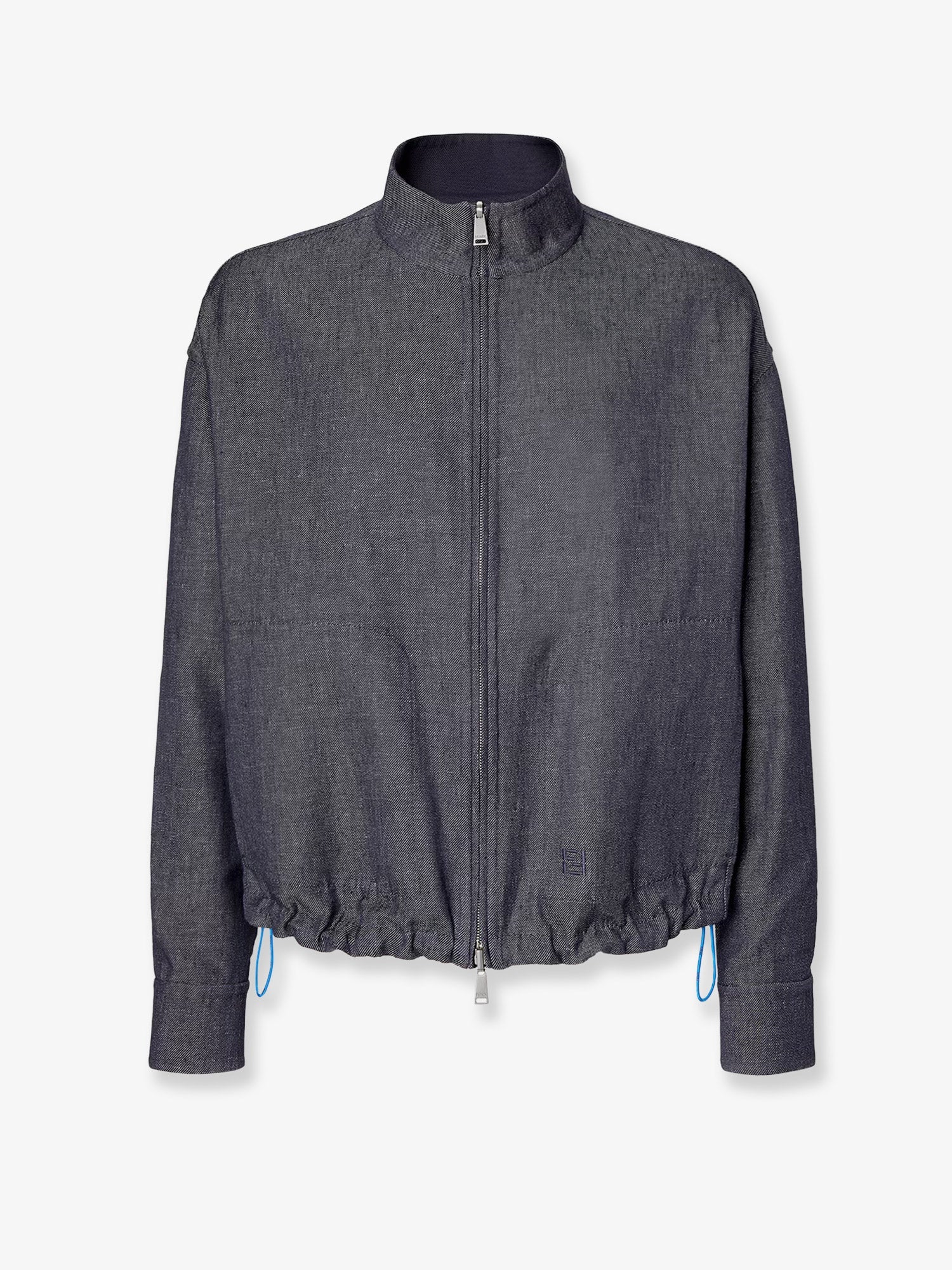 Reversible denim jacket with embroidered FF logo