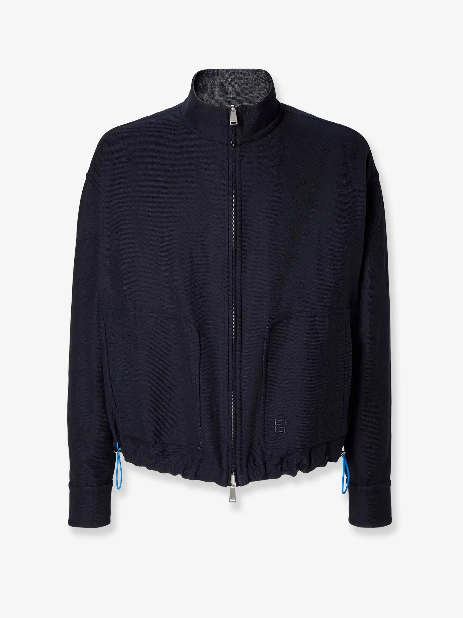Reversible denim jacket with embroidered FF logo