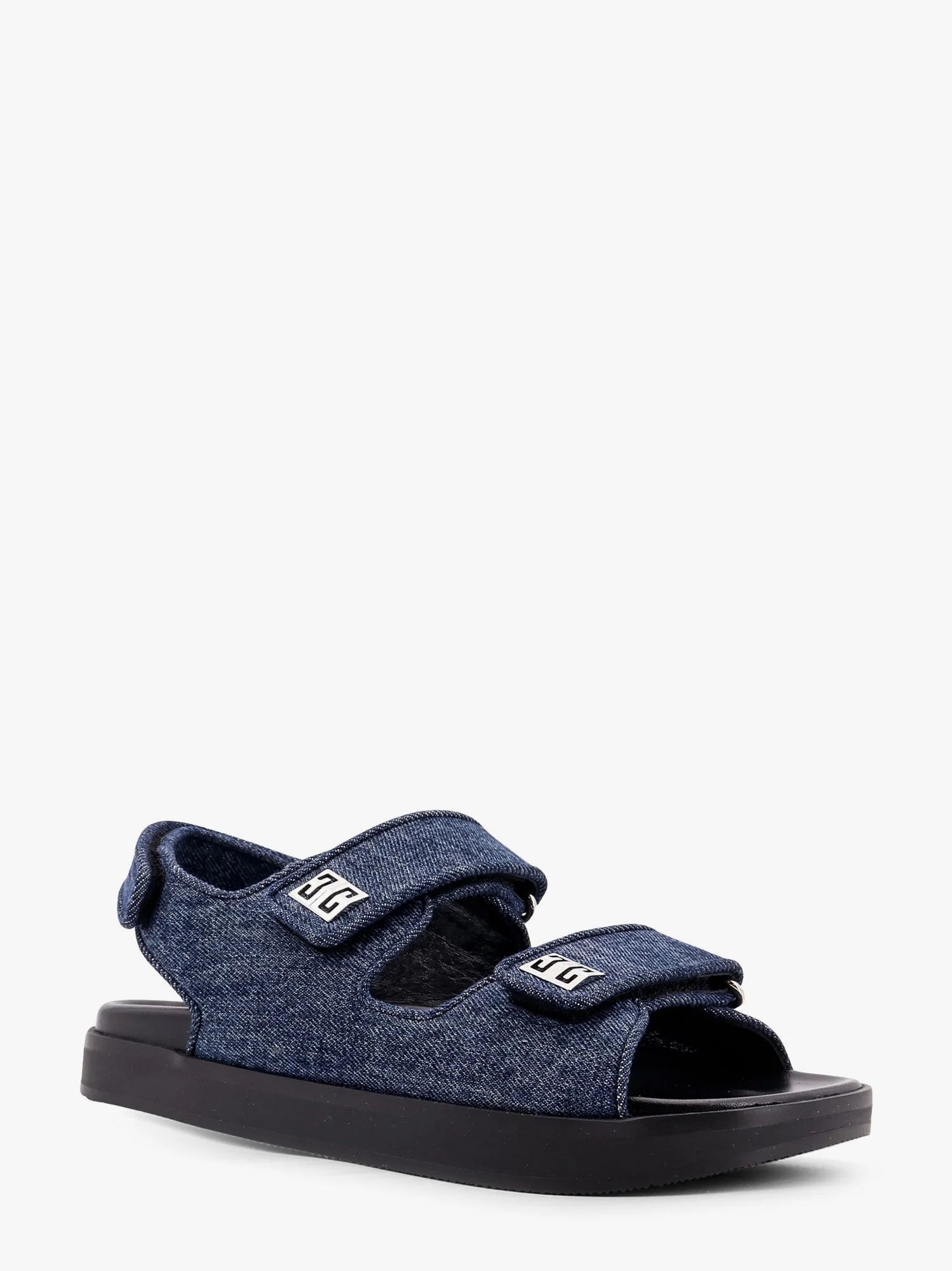 Strap flat denim sandals