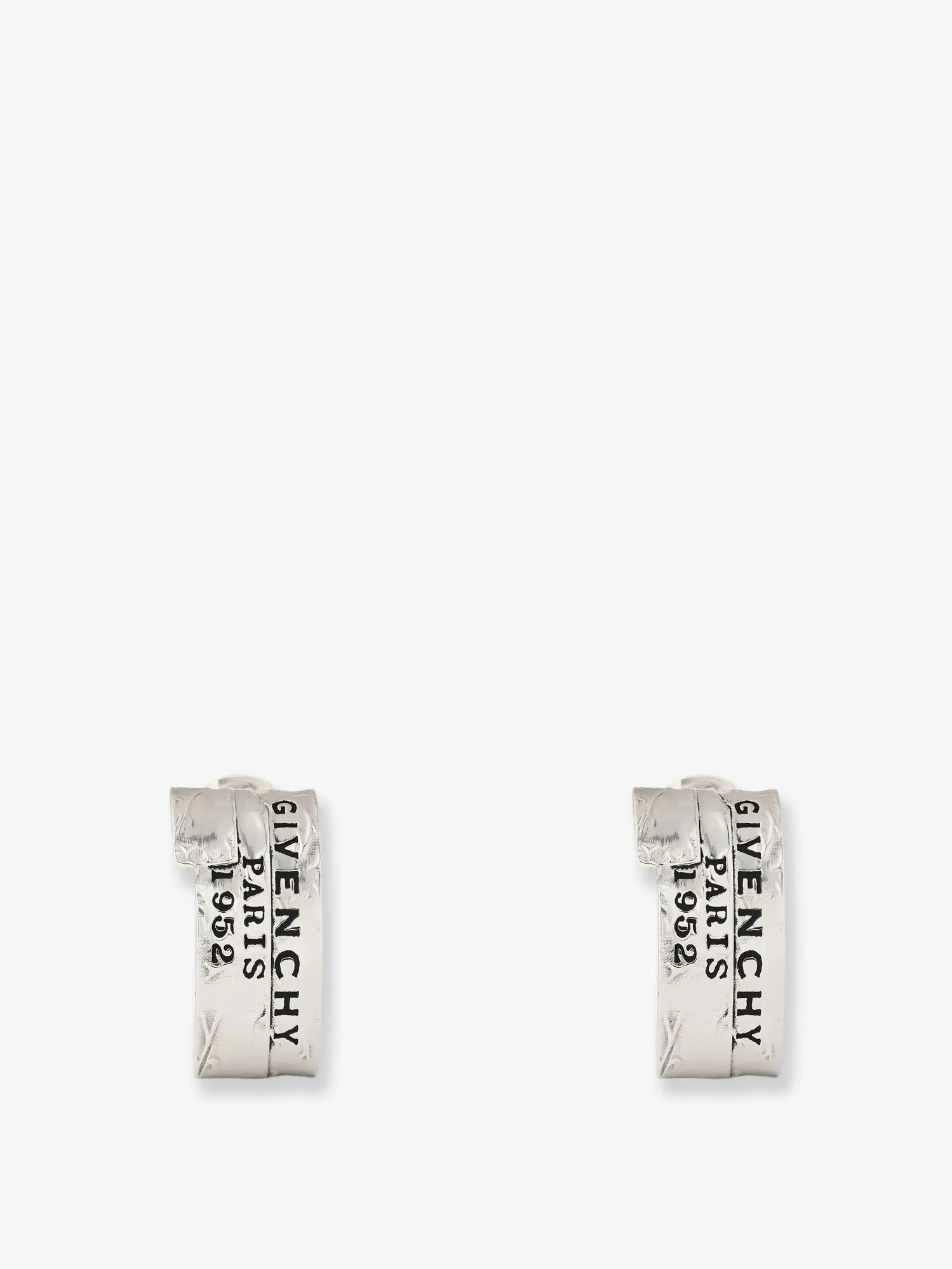 Givenchy Tape earrings in metal and enamel