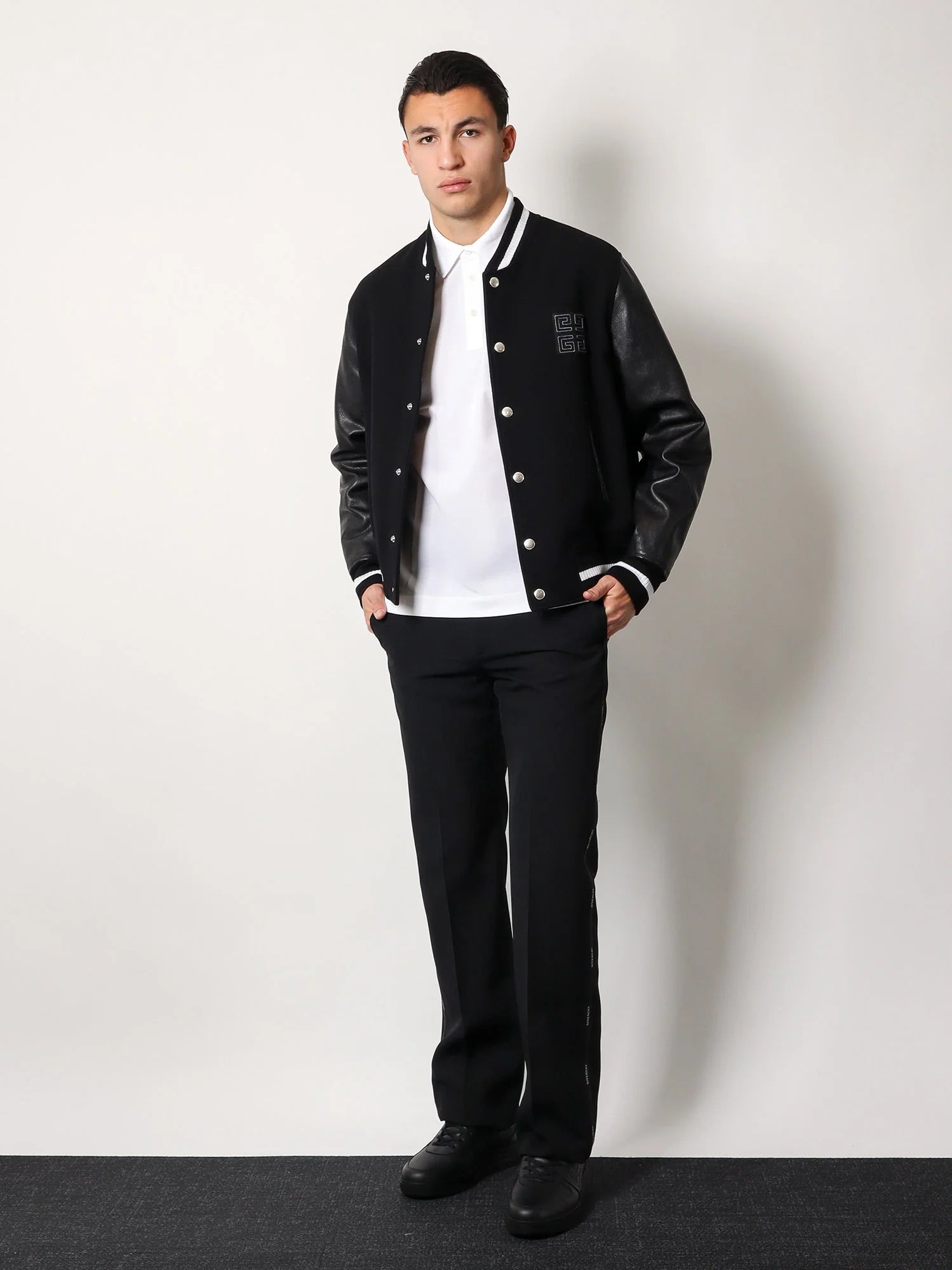 Piqué cotton polo shirt with 4g embroidery