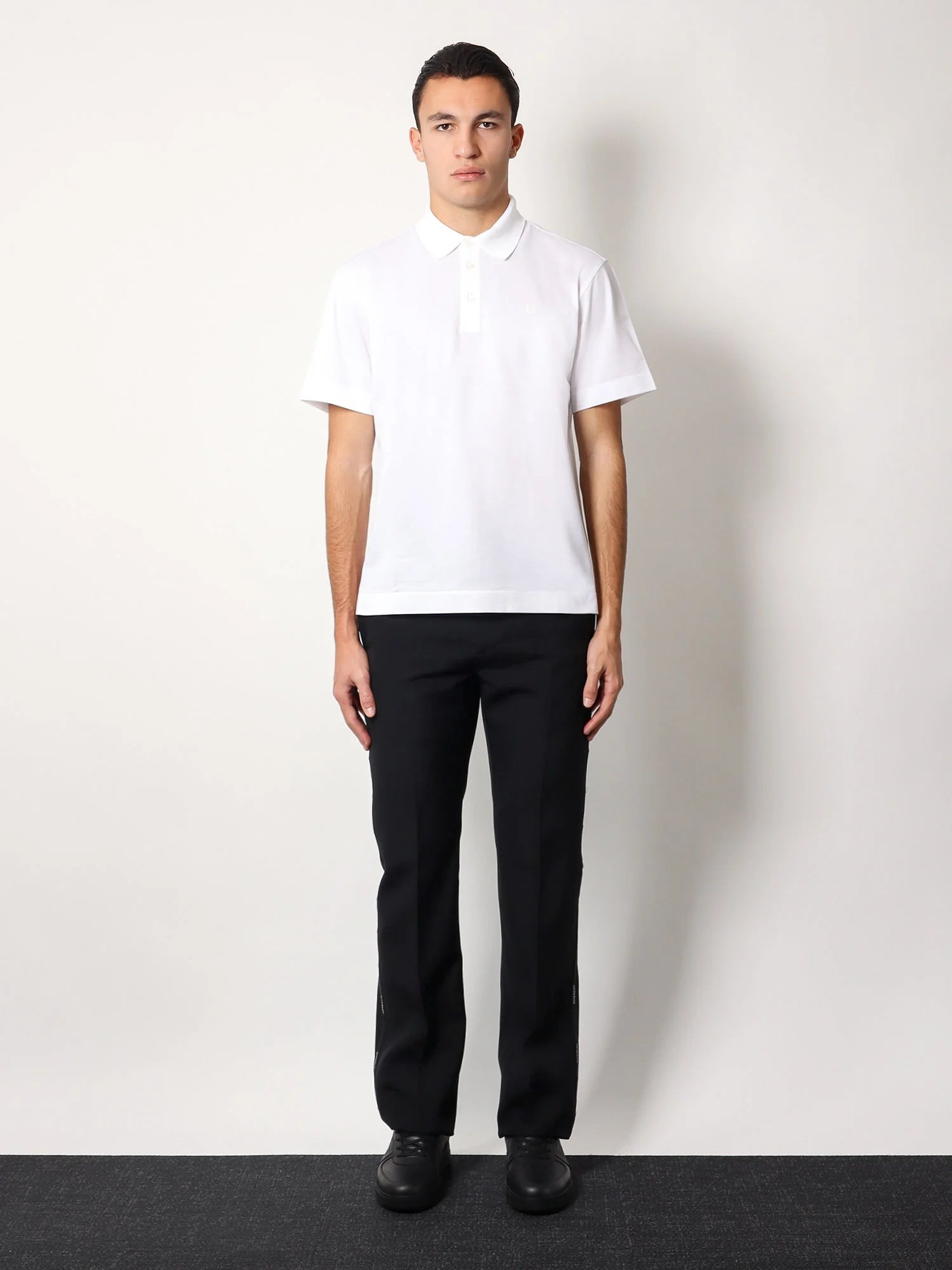 Piqué cotton polo shirt with 4g embroidery