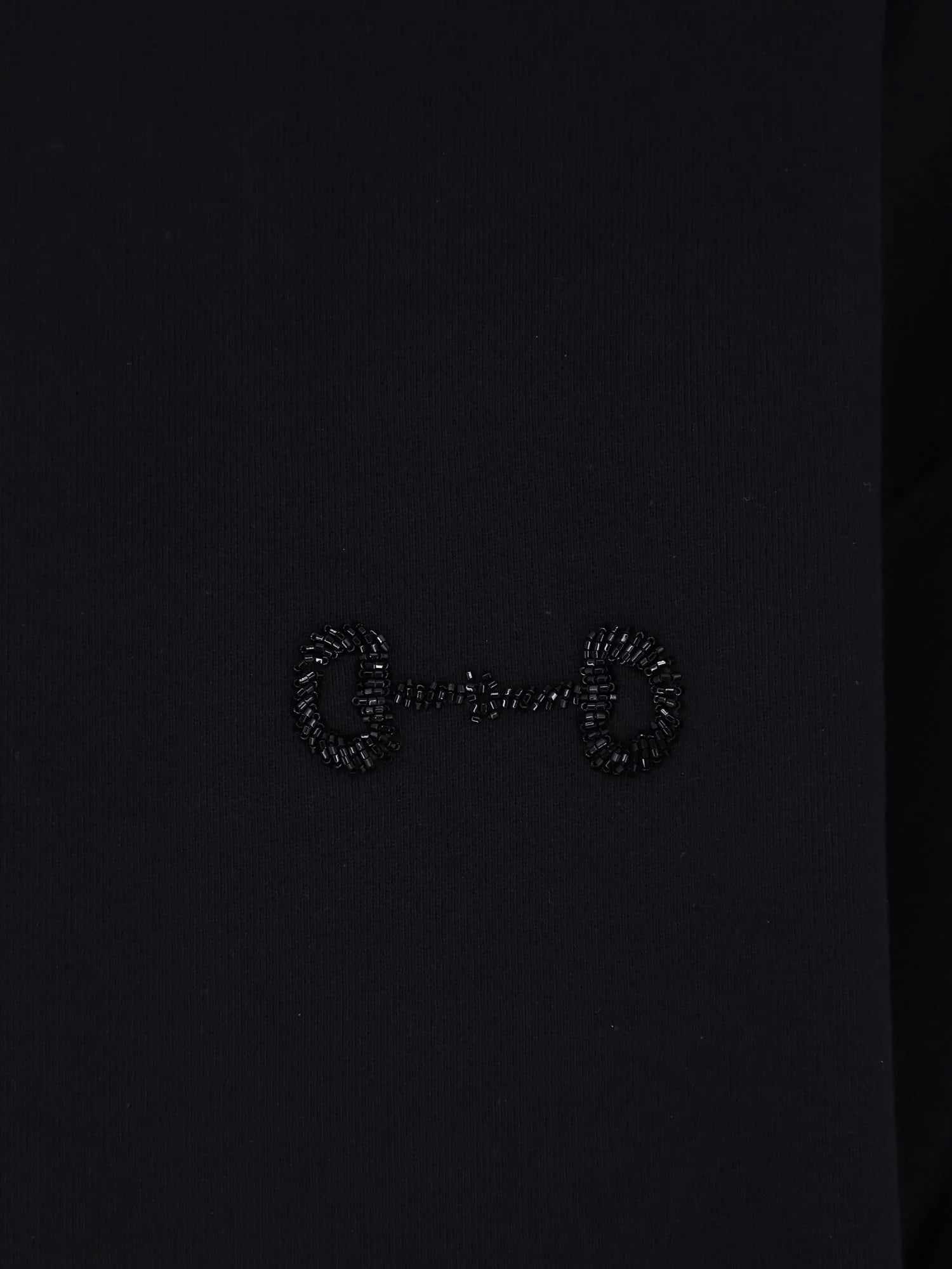 Cotton sweatshirt with beaded Horsebit detail