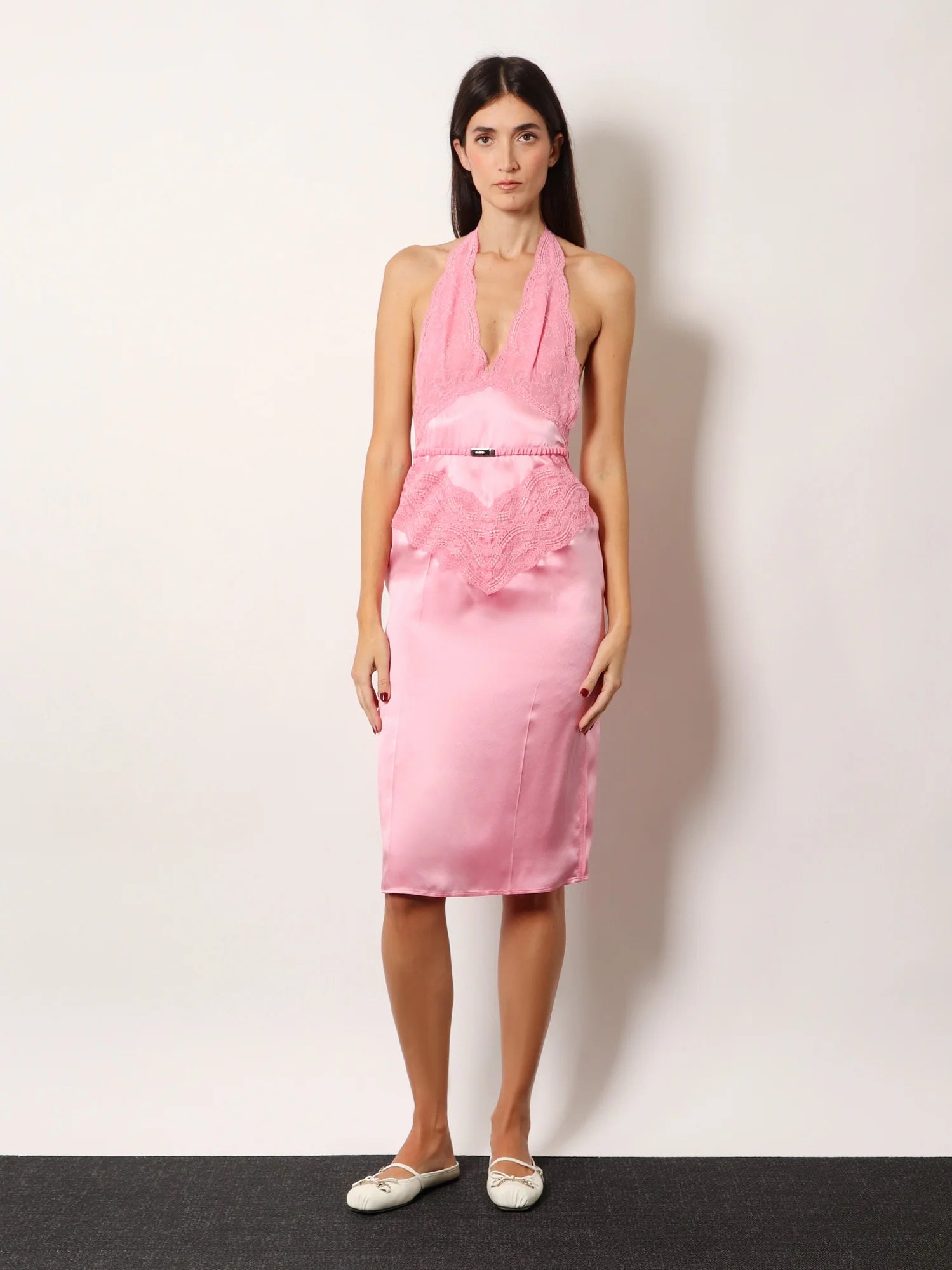Silk Satin Midi Dress