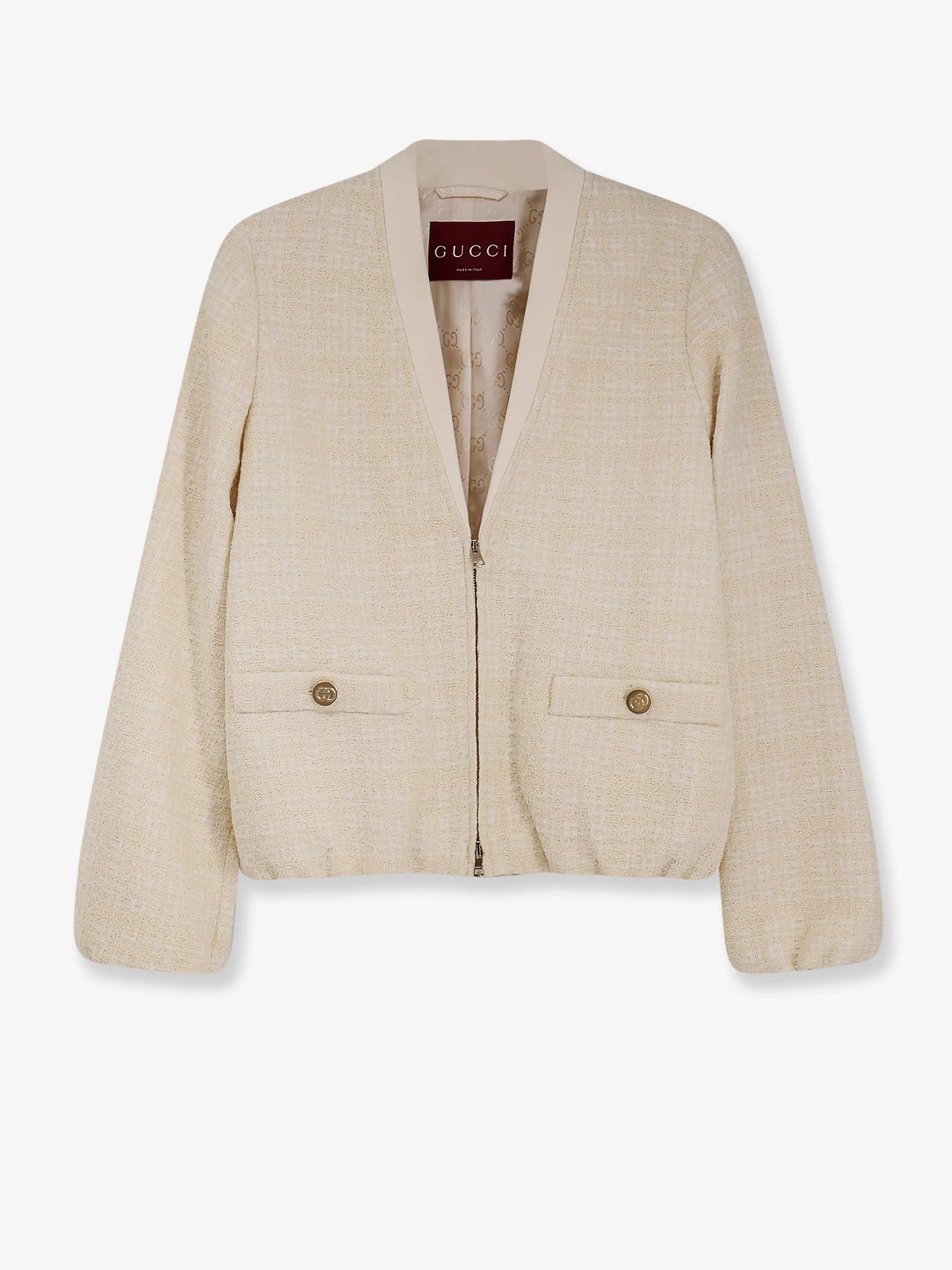Checked cotton tweed jacket