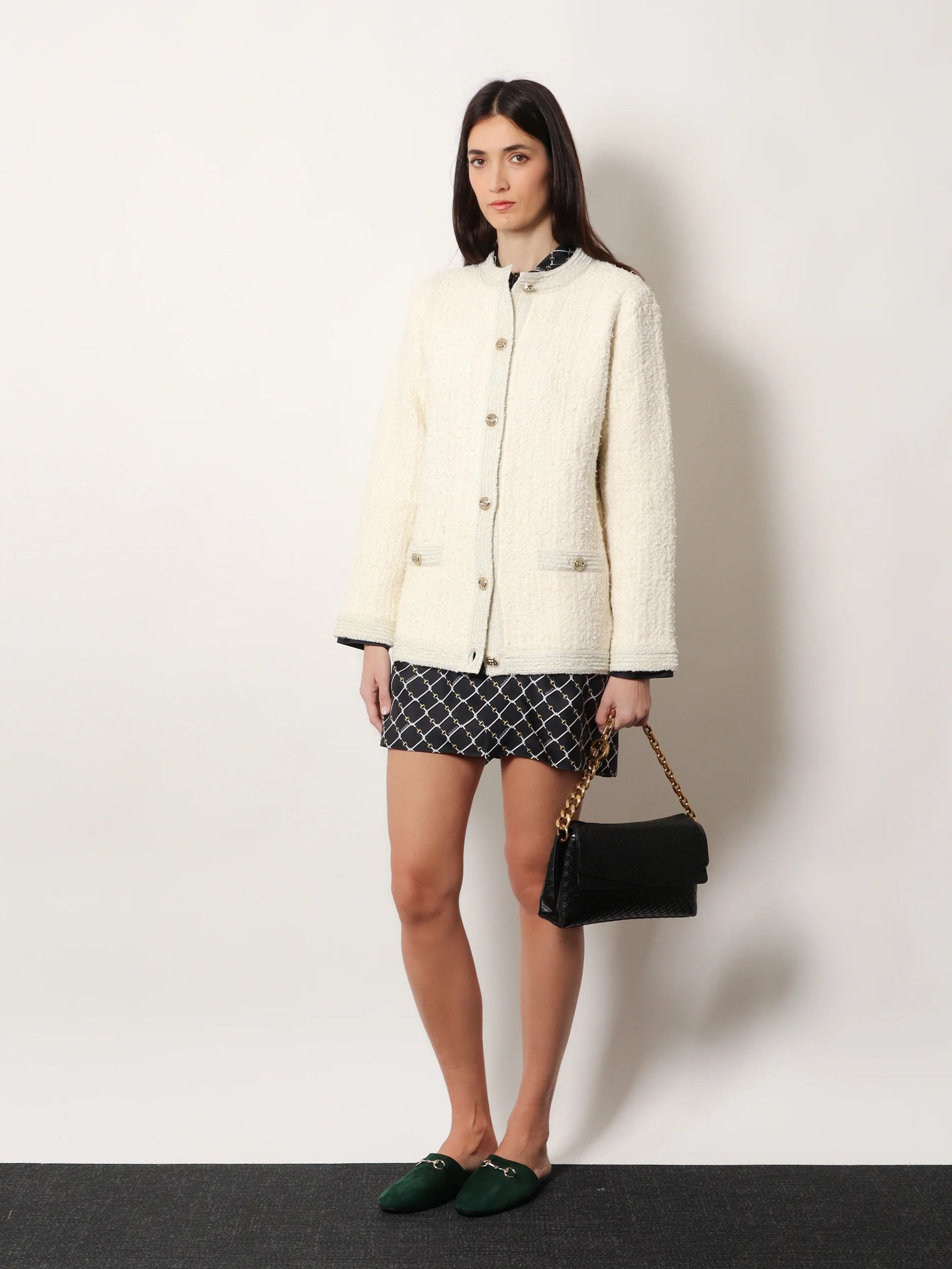 Wool and cotton blend cardigan