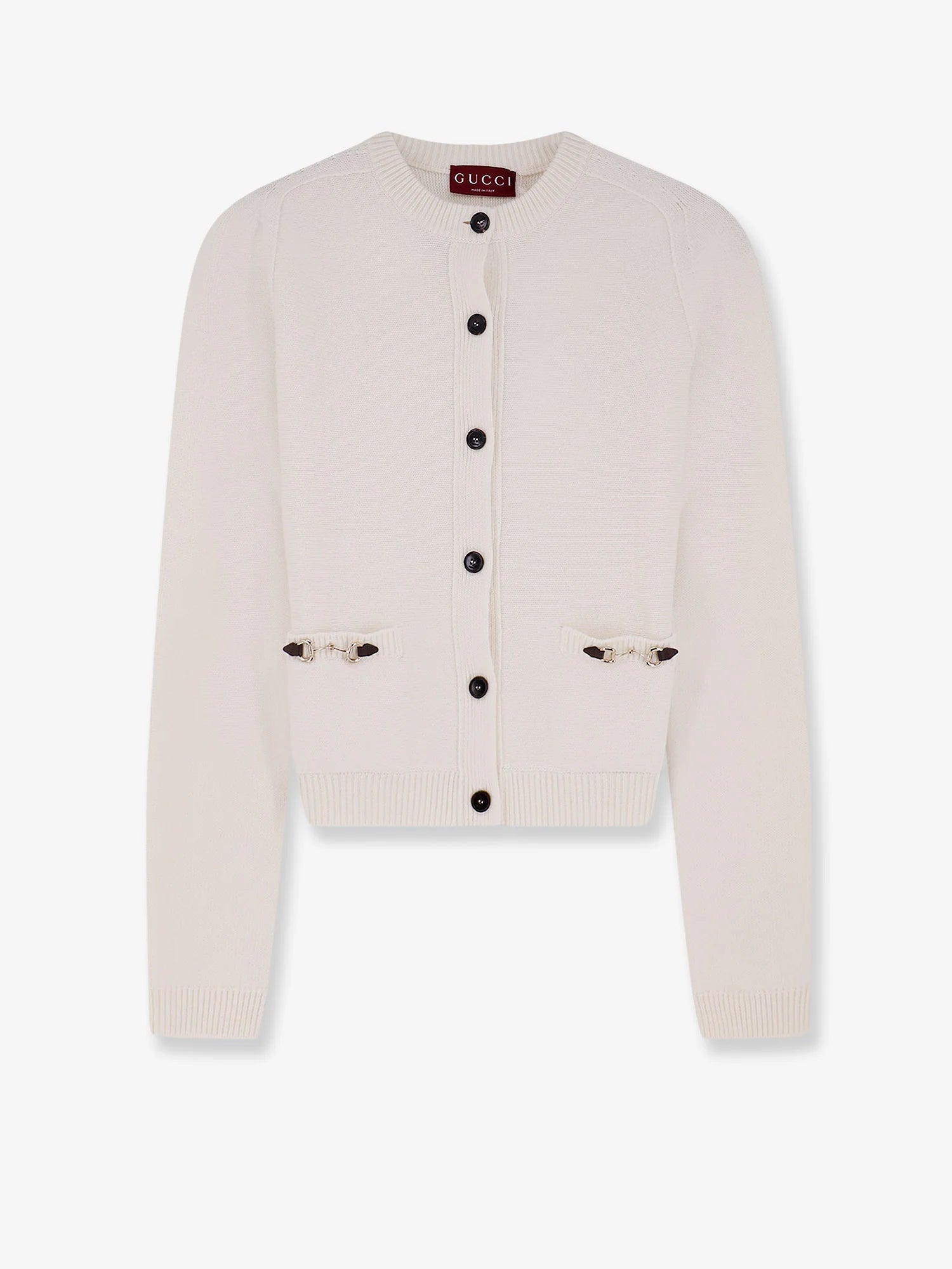 Wool and cashmere cardigan with metal Horsebit