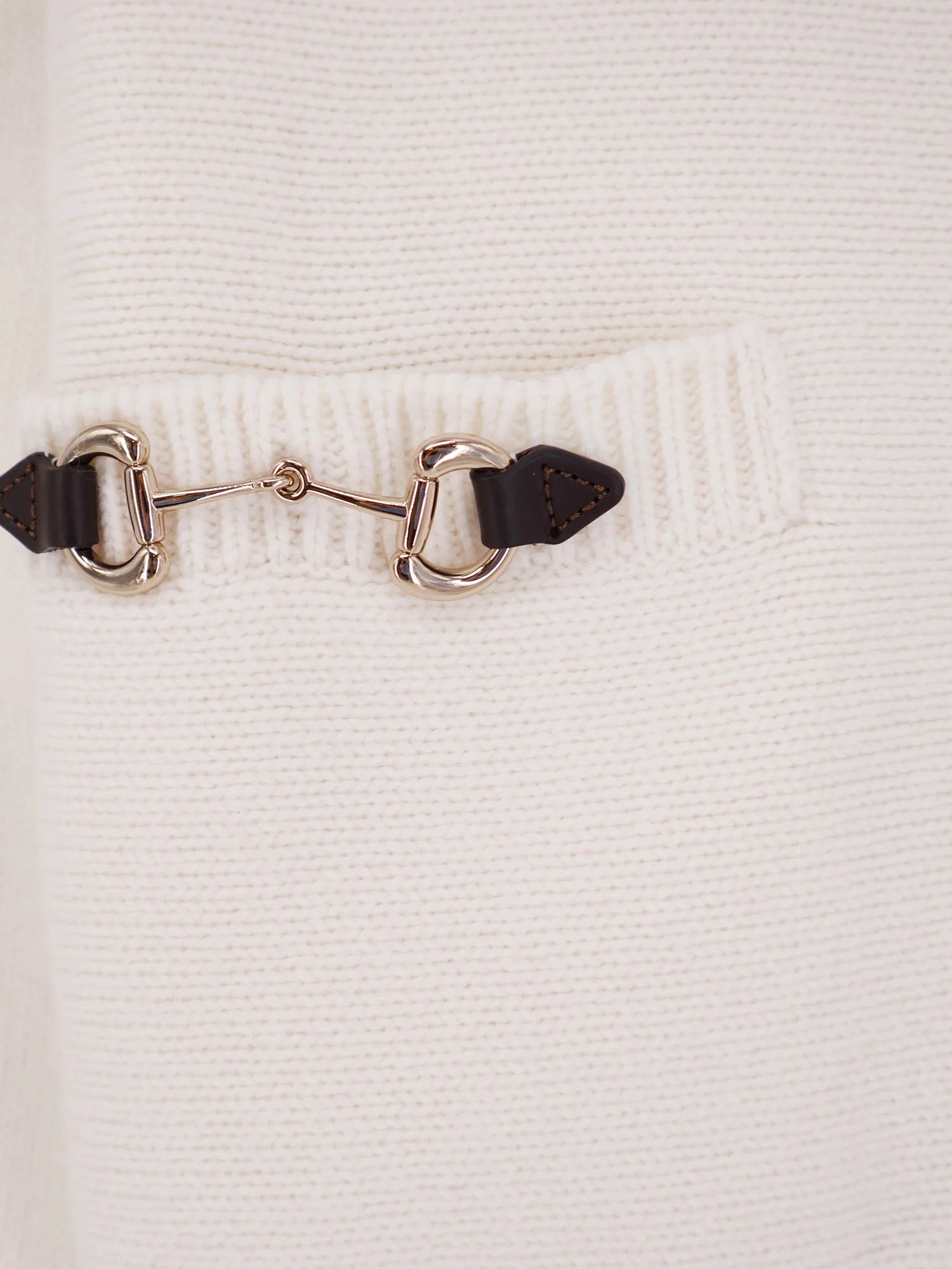 Wool and cashmere cardigan with metal Horsebit