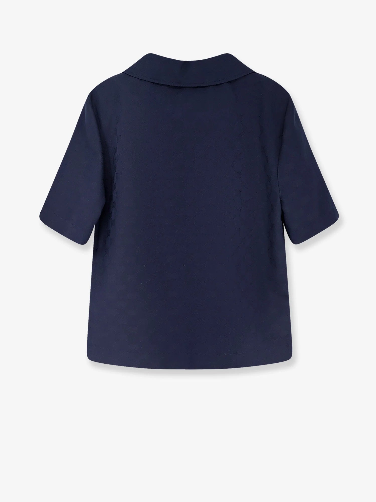 Fabric polo shirt with GG pattern