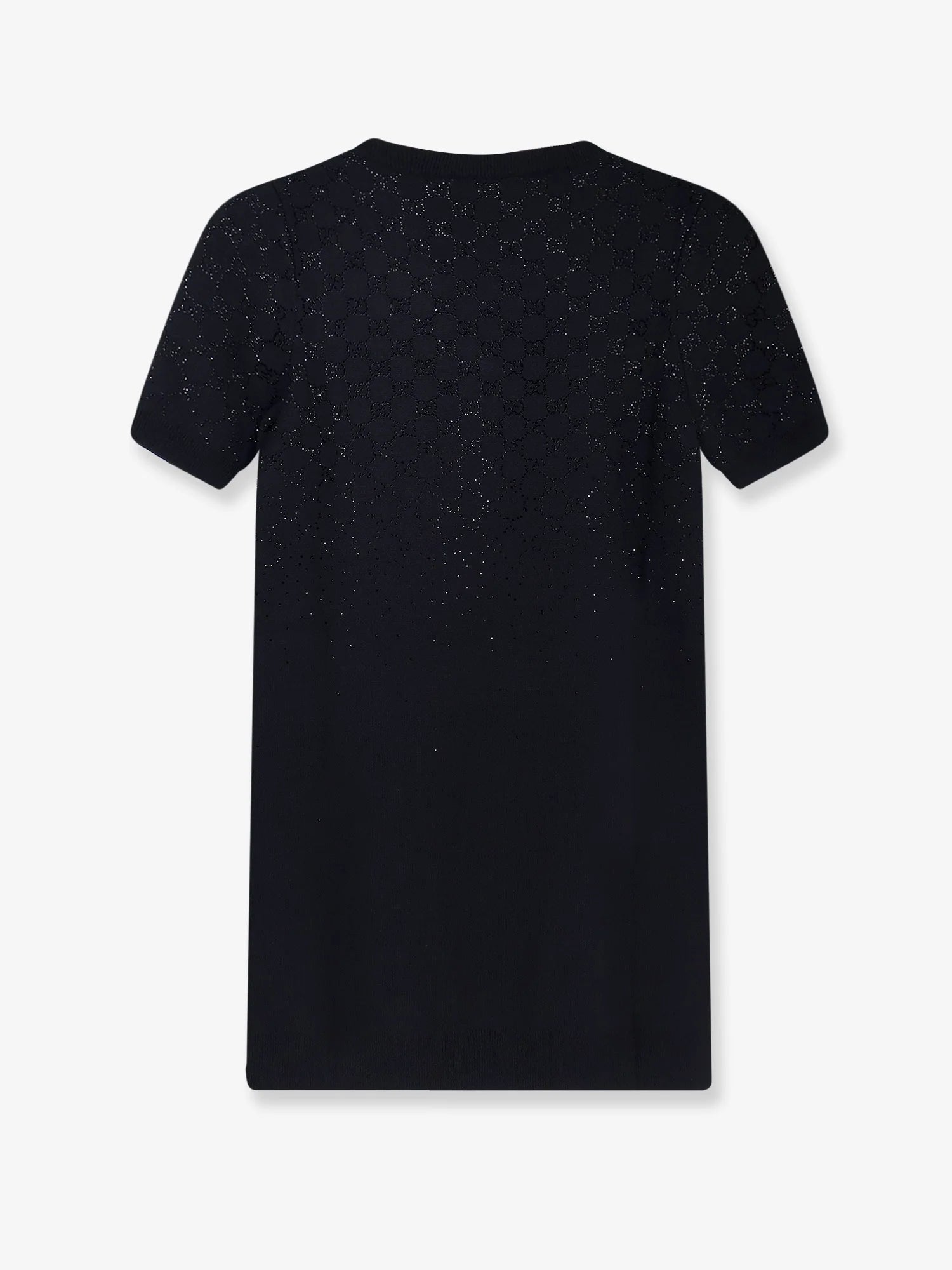 Short wool dress with GG crystals