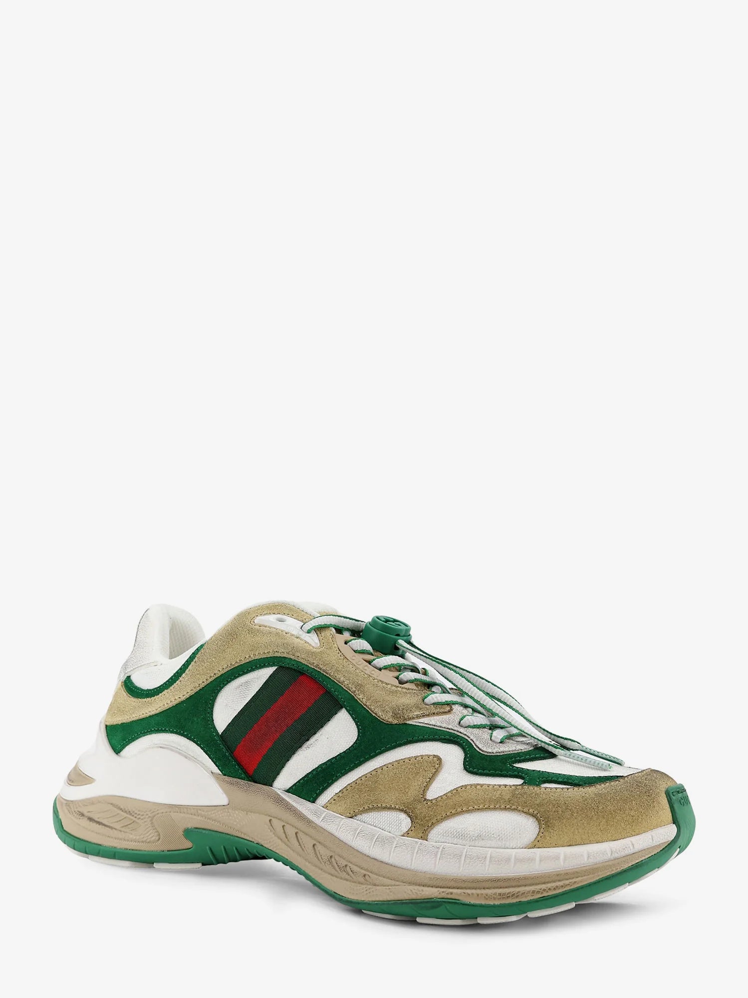 Suede sneakers with side Web detail