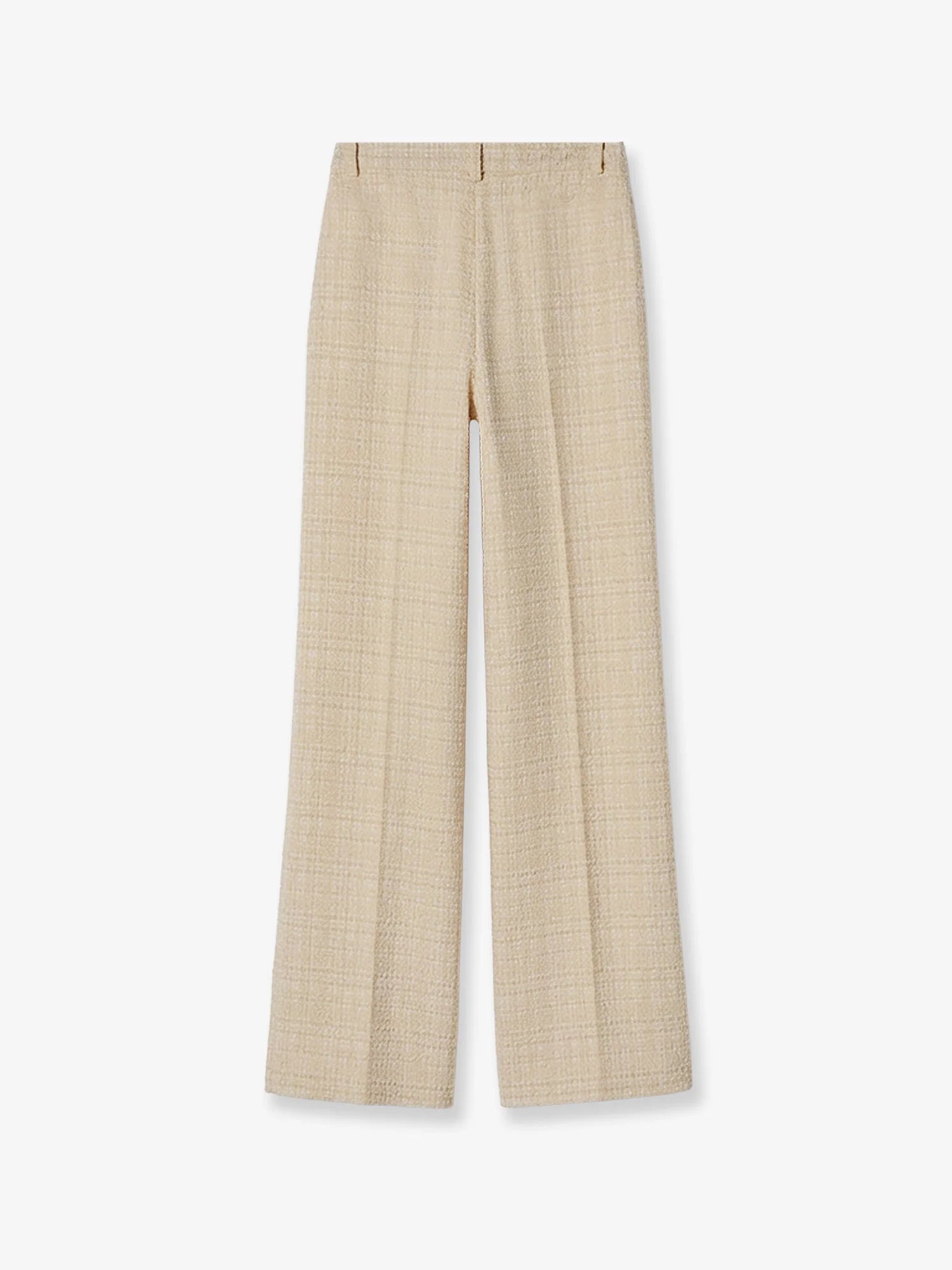 Cotton blend trousers with checked pattern