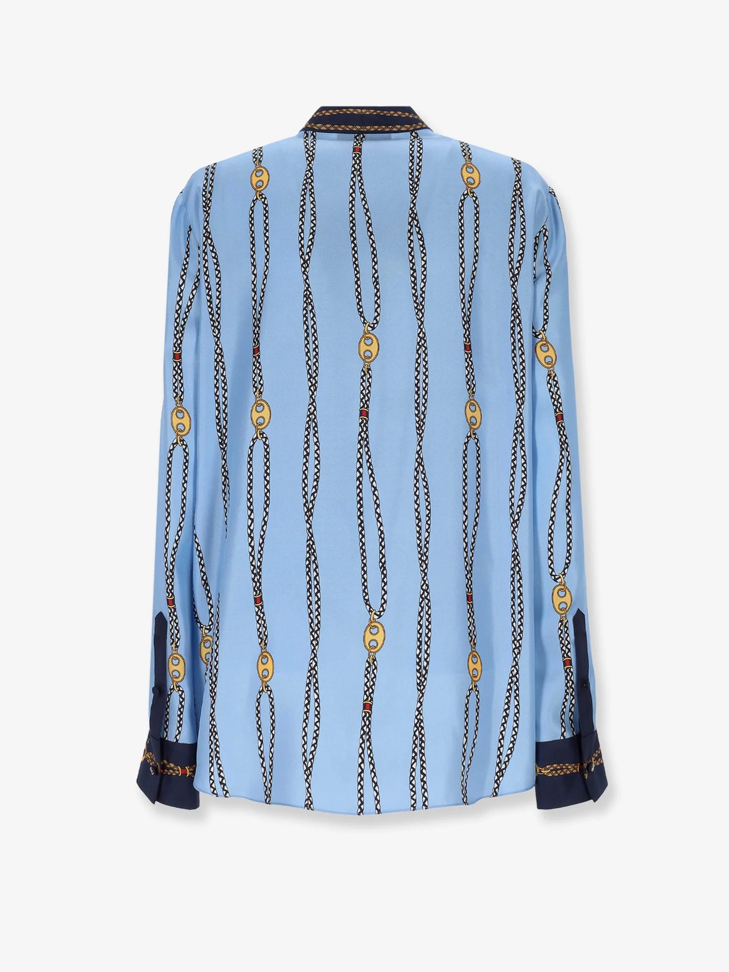 Printed silk twill shirt
