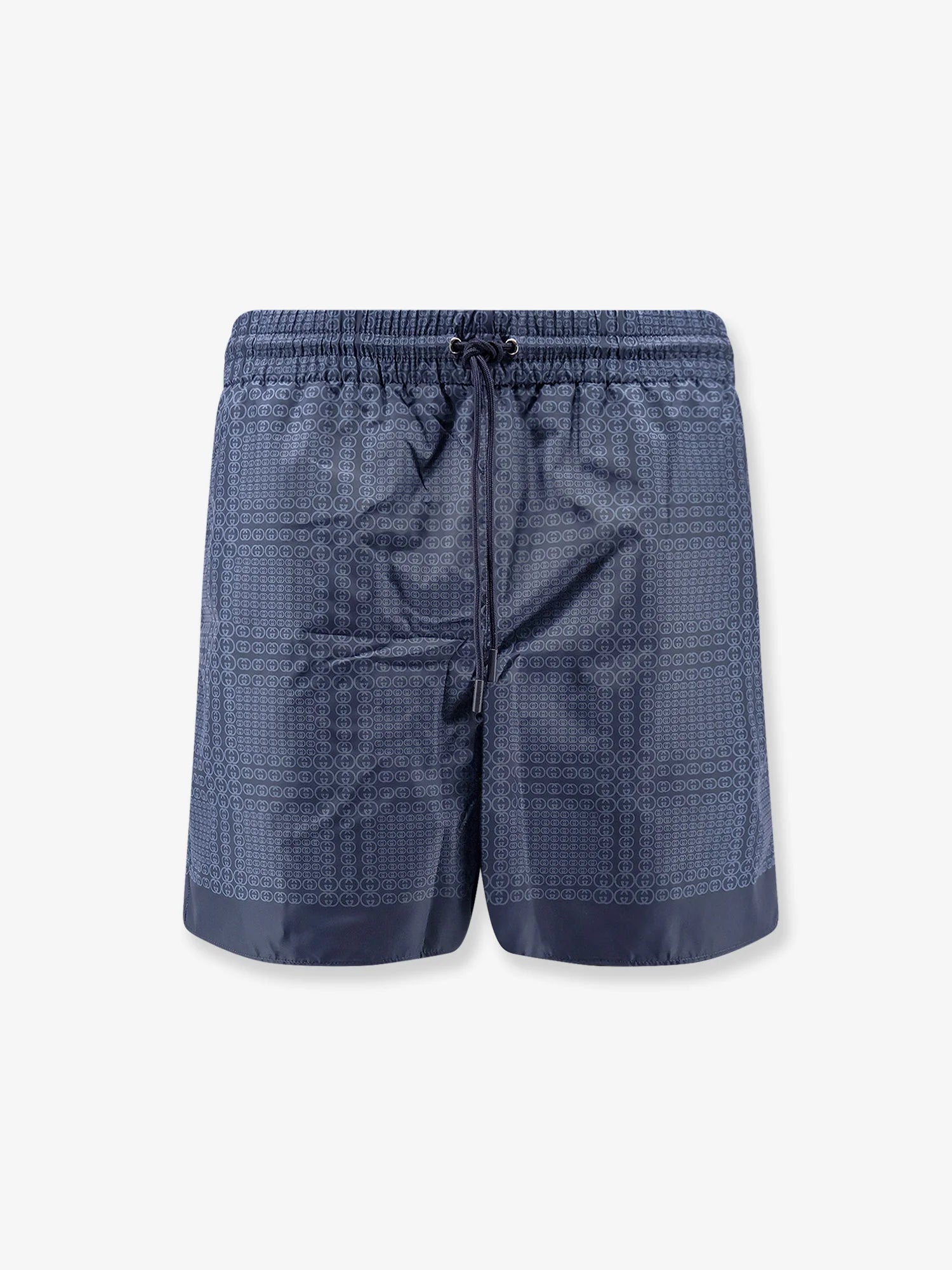 Nylon swim trunks with all-over Gucci Incrocio print