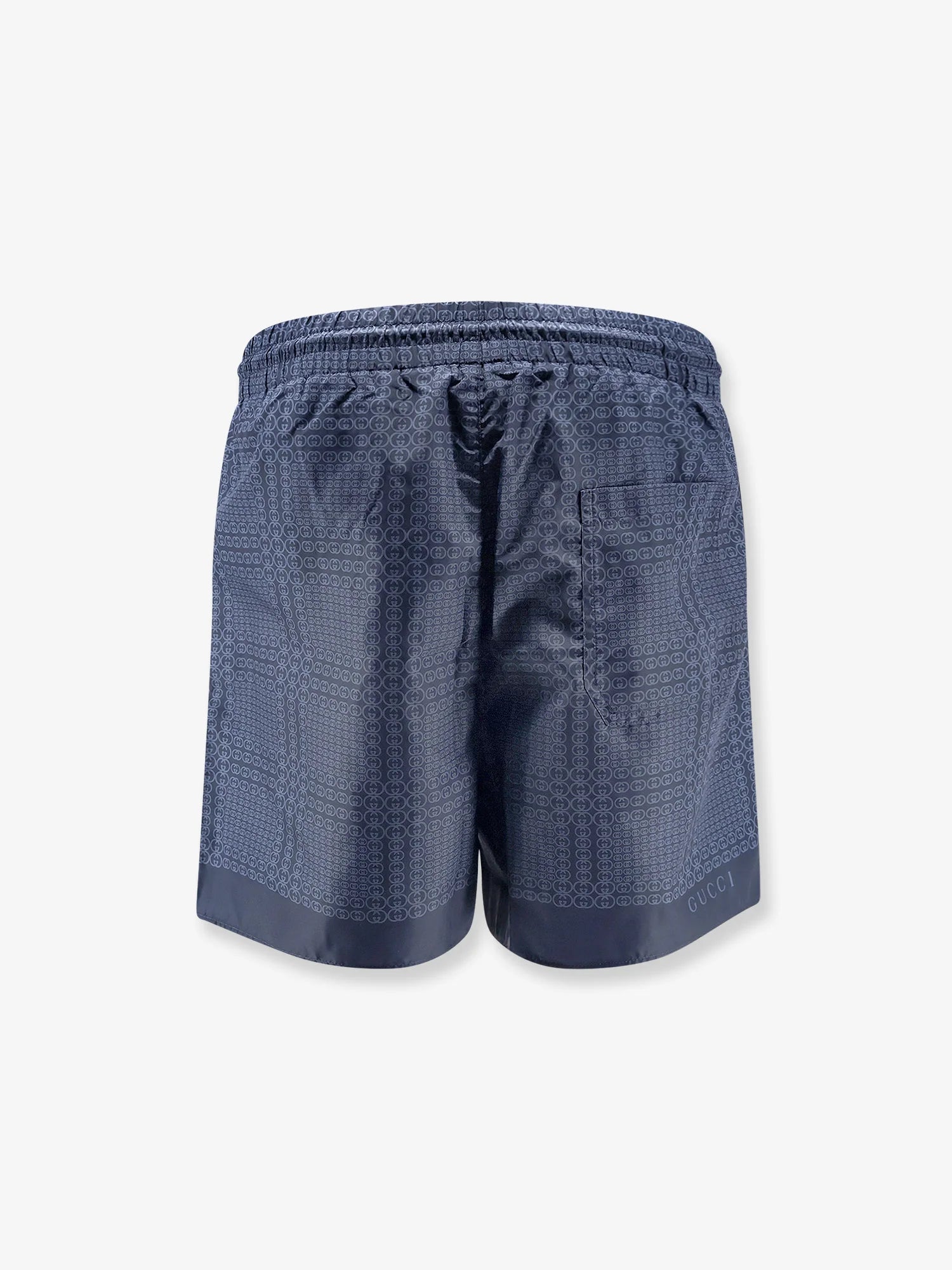 Nylon swim trunks with all-over Gucci Incrocio print