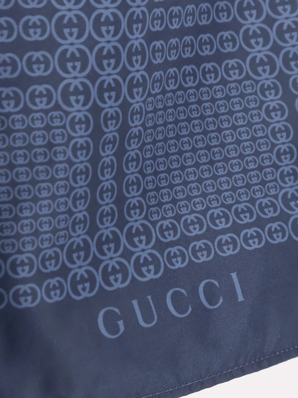Nylon swim trunks with all-over Gucci Incrocio print