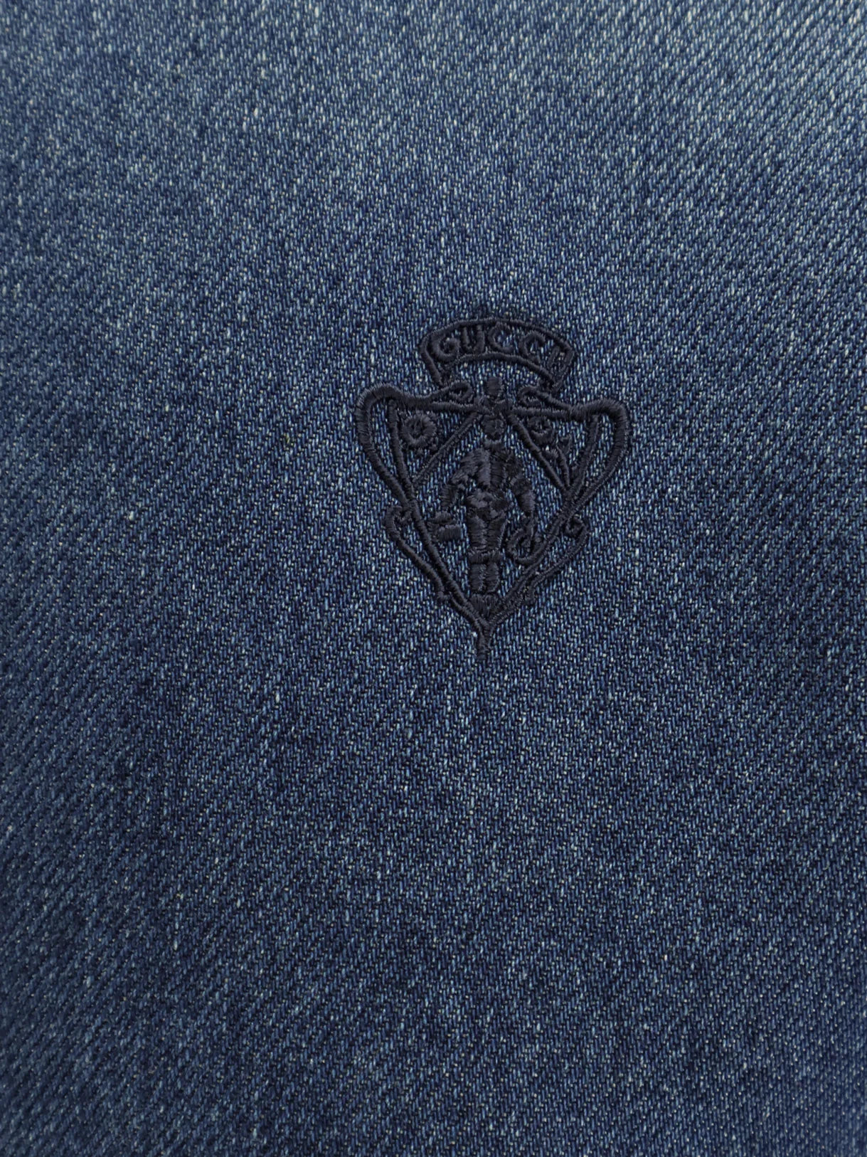 Denim shirt with embroidery