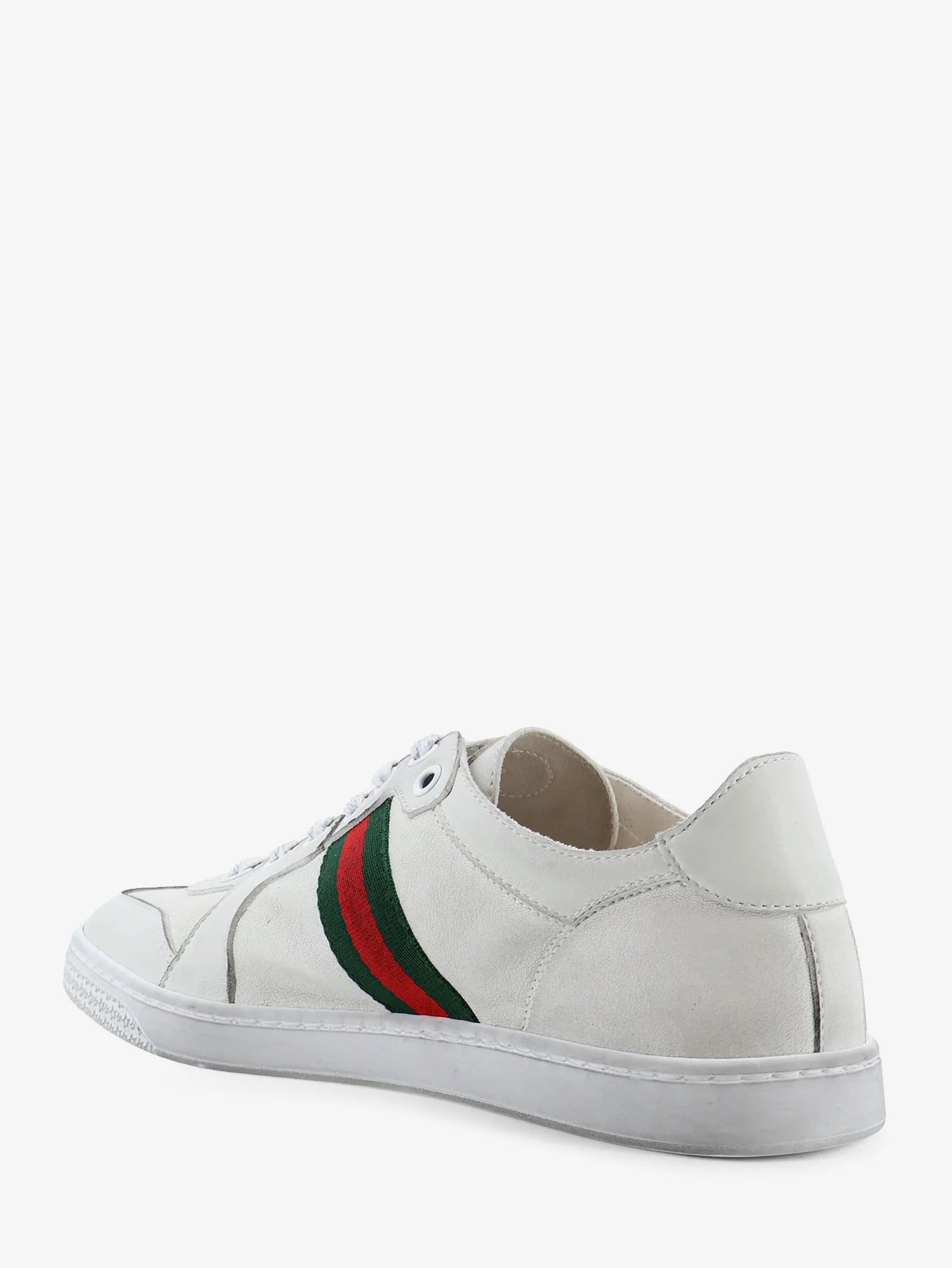 Stretch leather sneakers