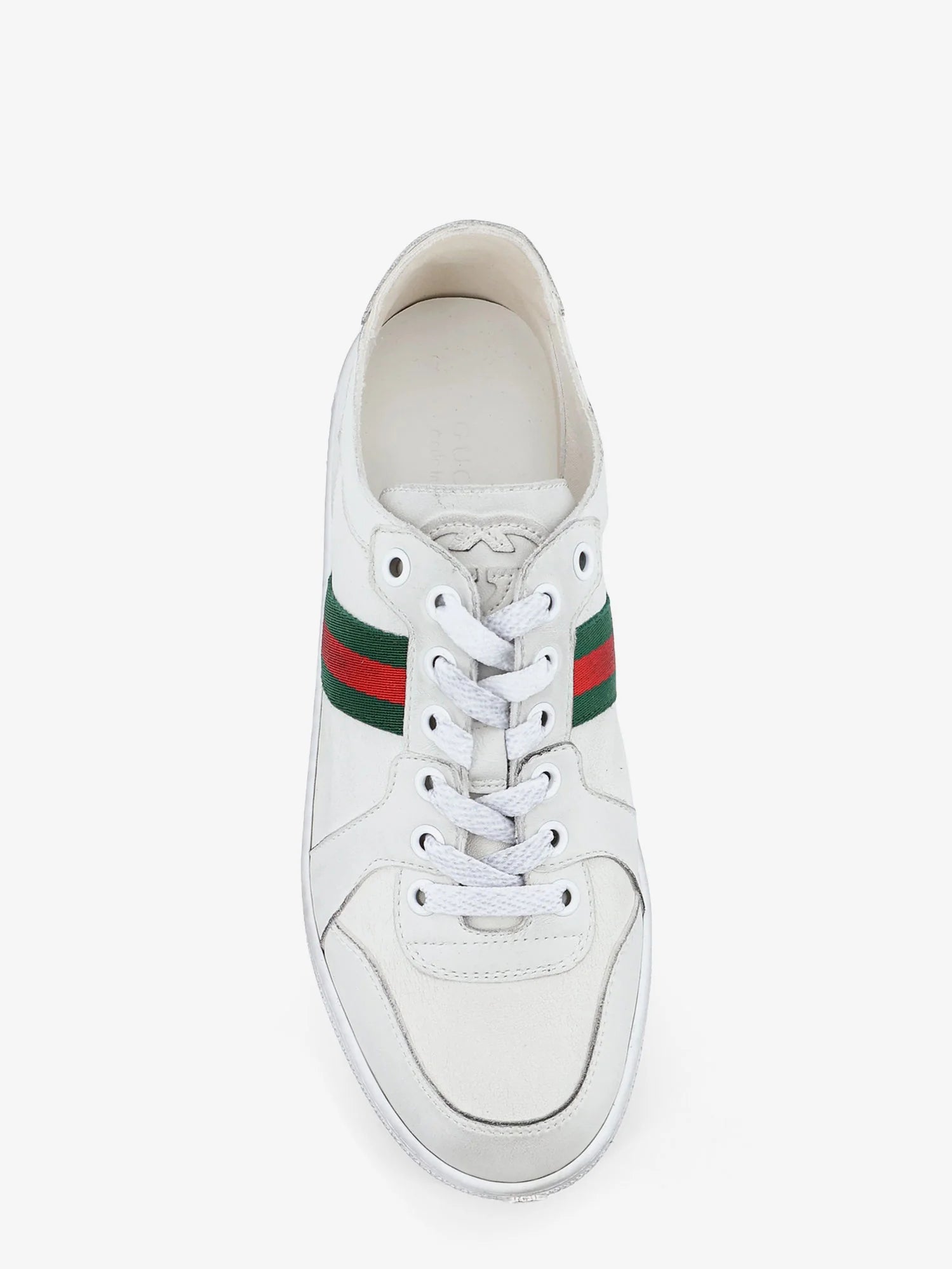 Stretch leather sneakers