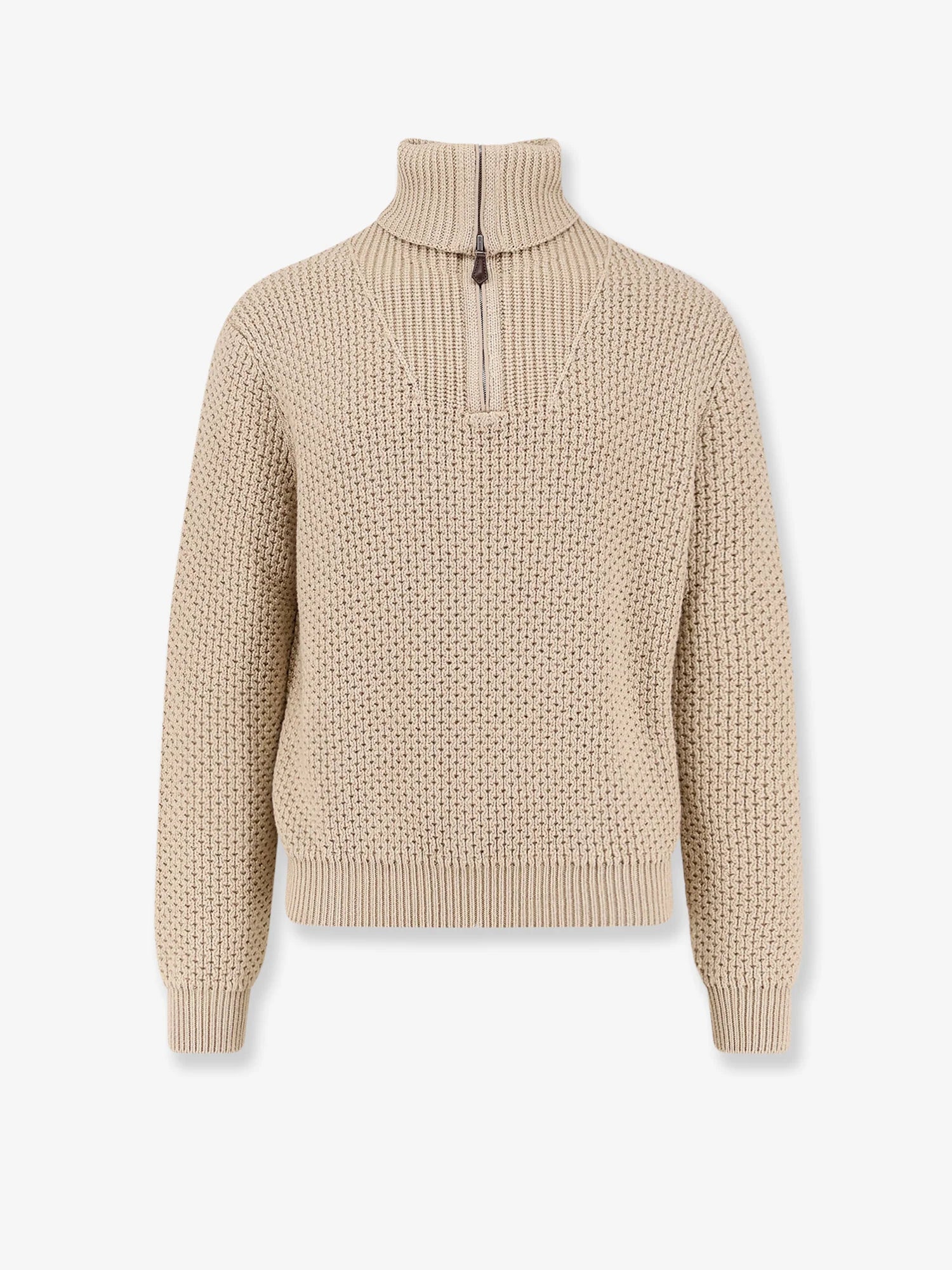 Linen, virgin wool, cashmere and silk blend sweater