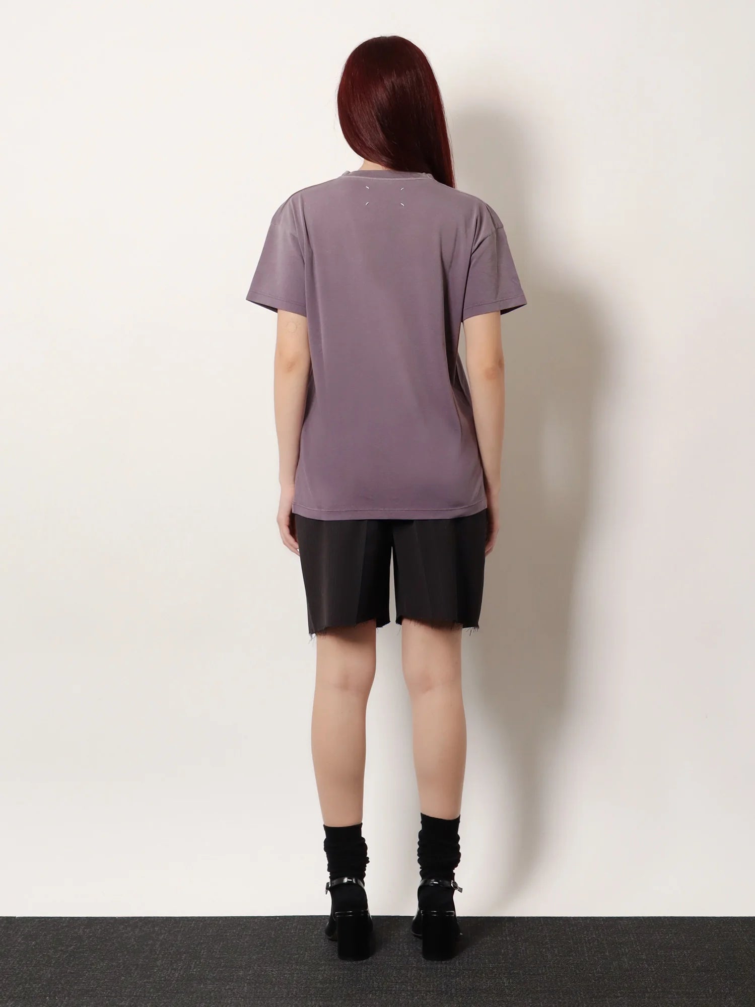 Cotton T-shirt with rewashed effect