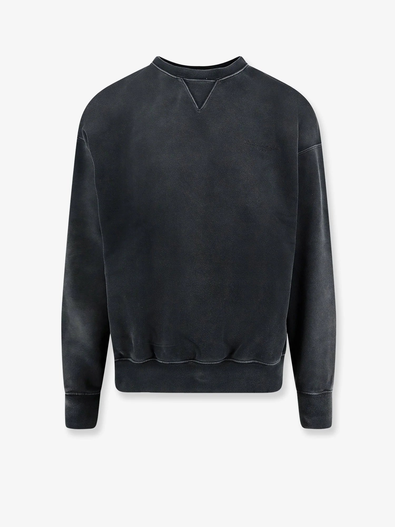 Cotton sweatshirt with front embroidered logo