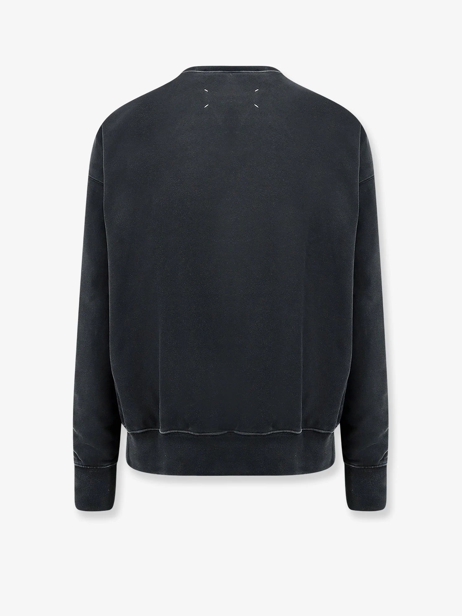 Cotton sweatshirt with front embroidered logo