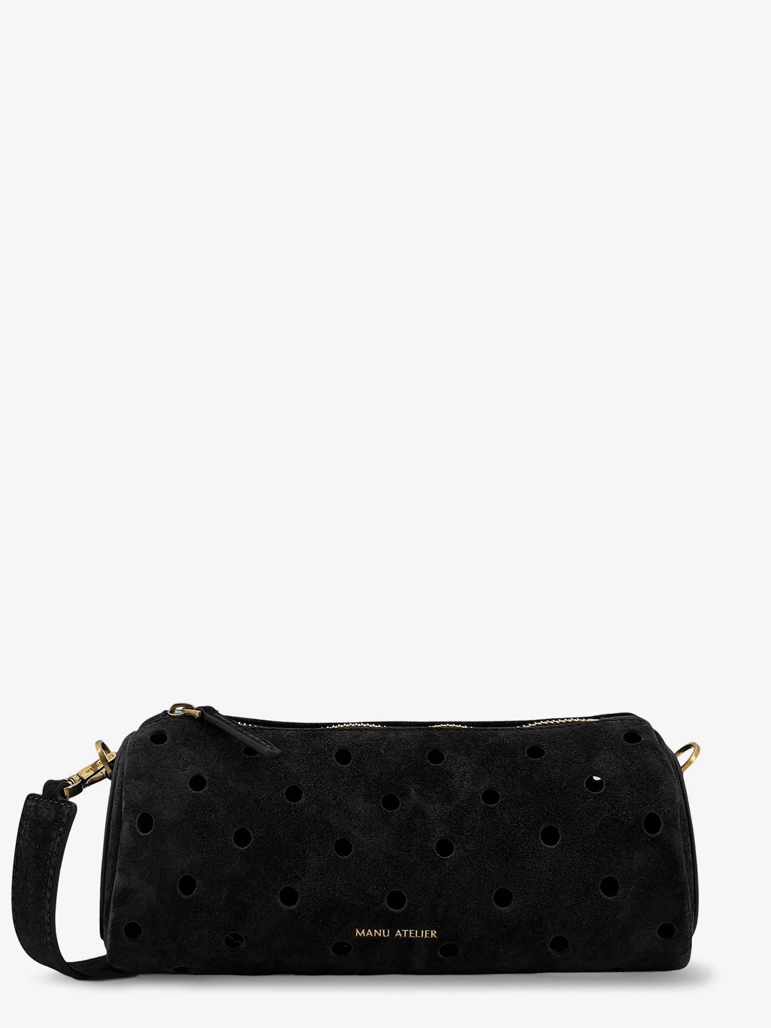 Mini Cylinder suede crossbody bag
