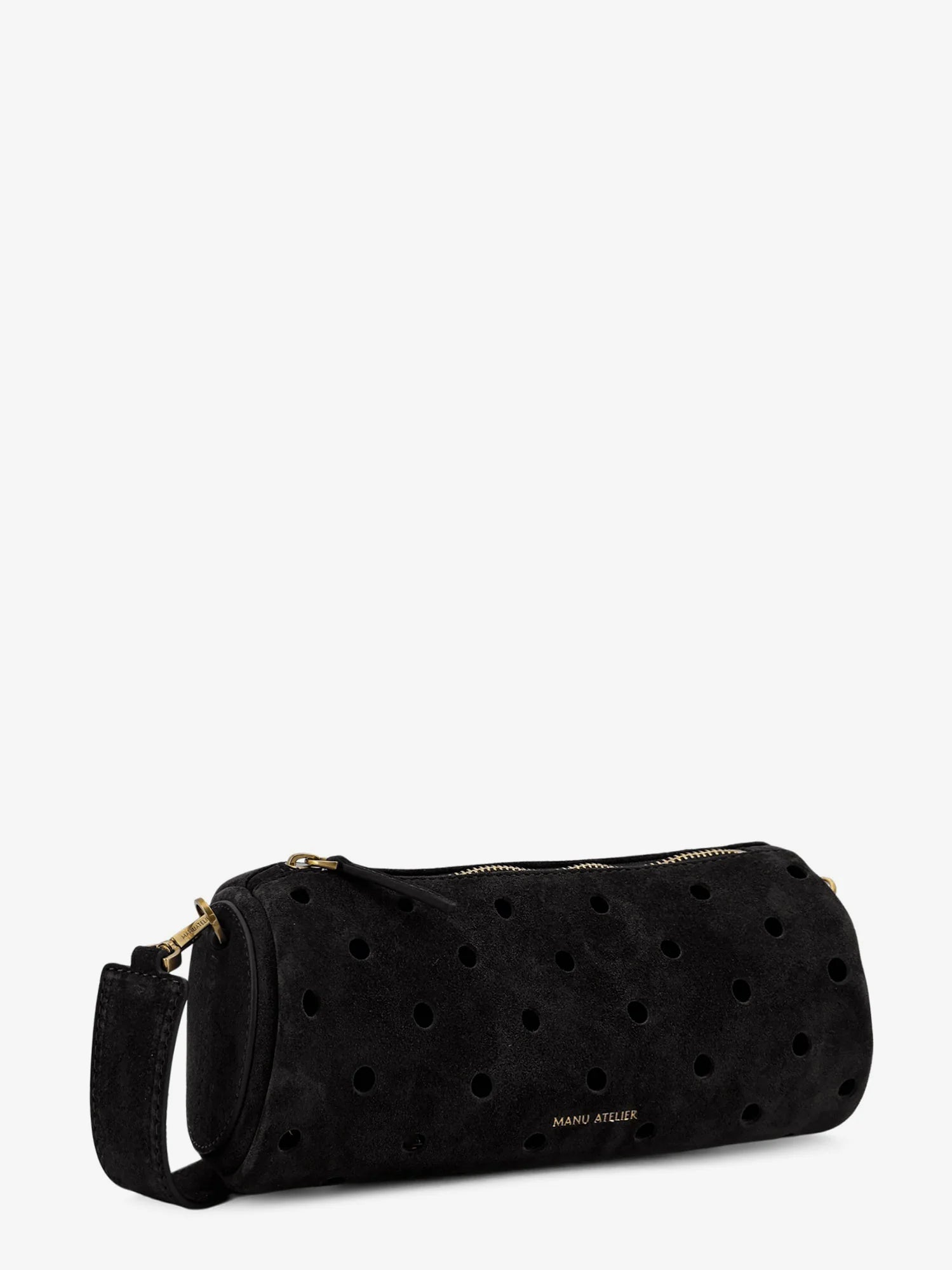 Mini Cylinder suede crossbody bag