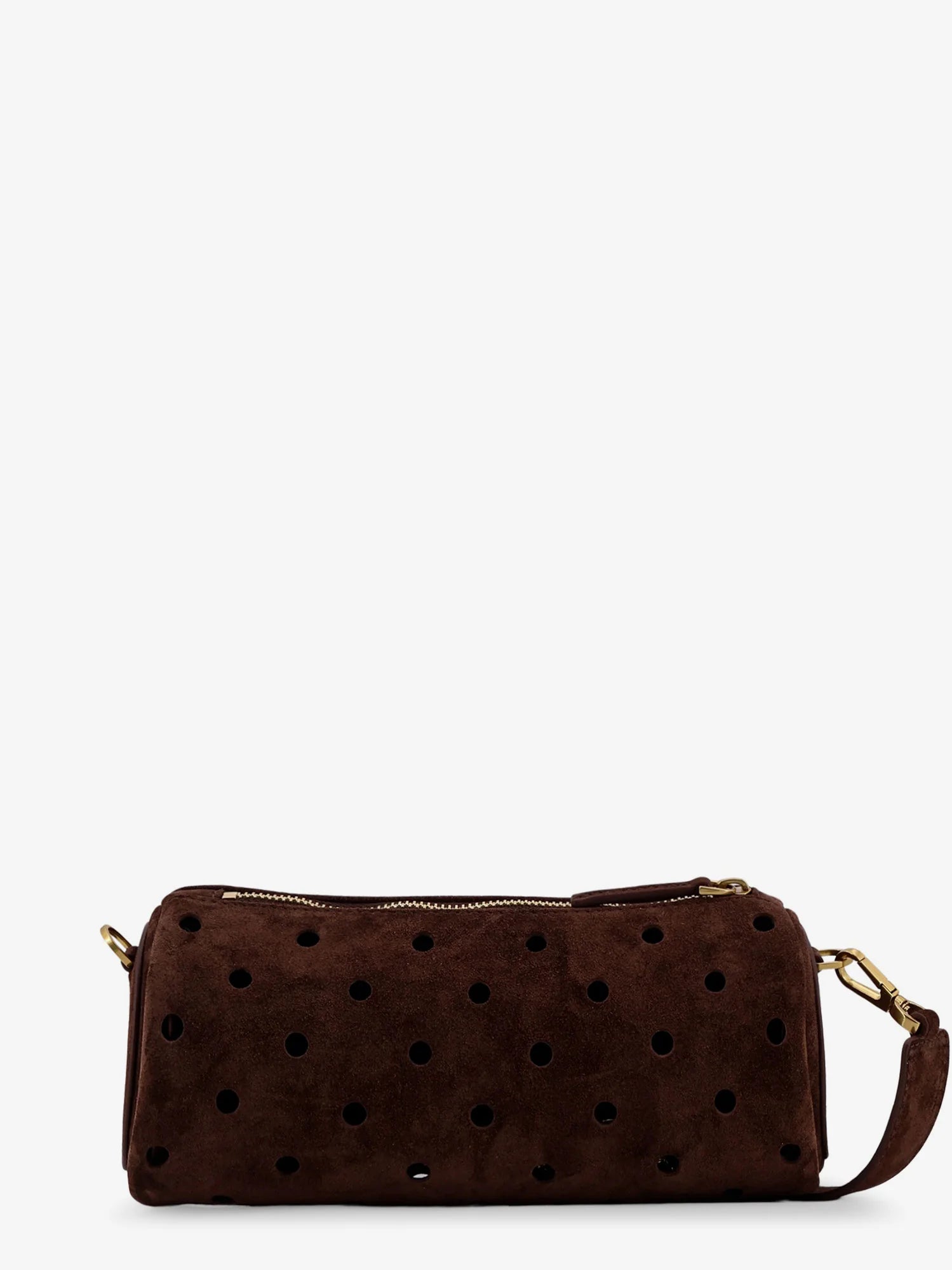 Mini Cylinder suede crossbody bag