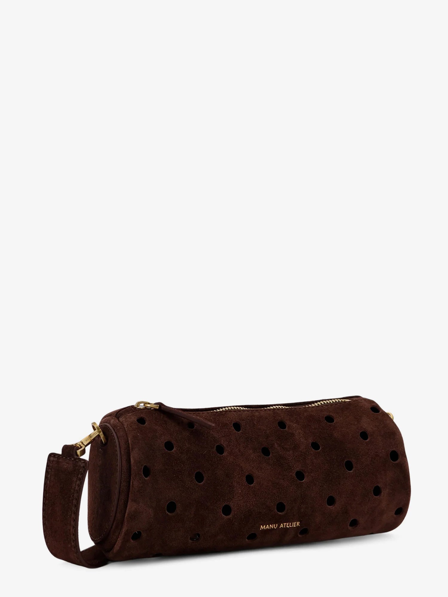 Mini Cylinder suede crossbody bag