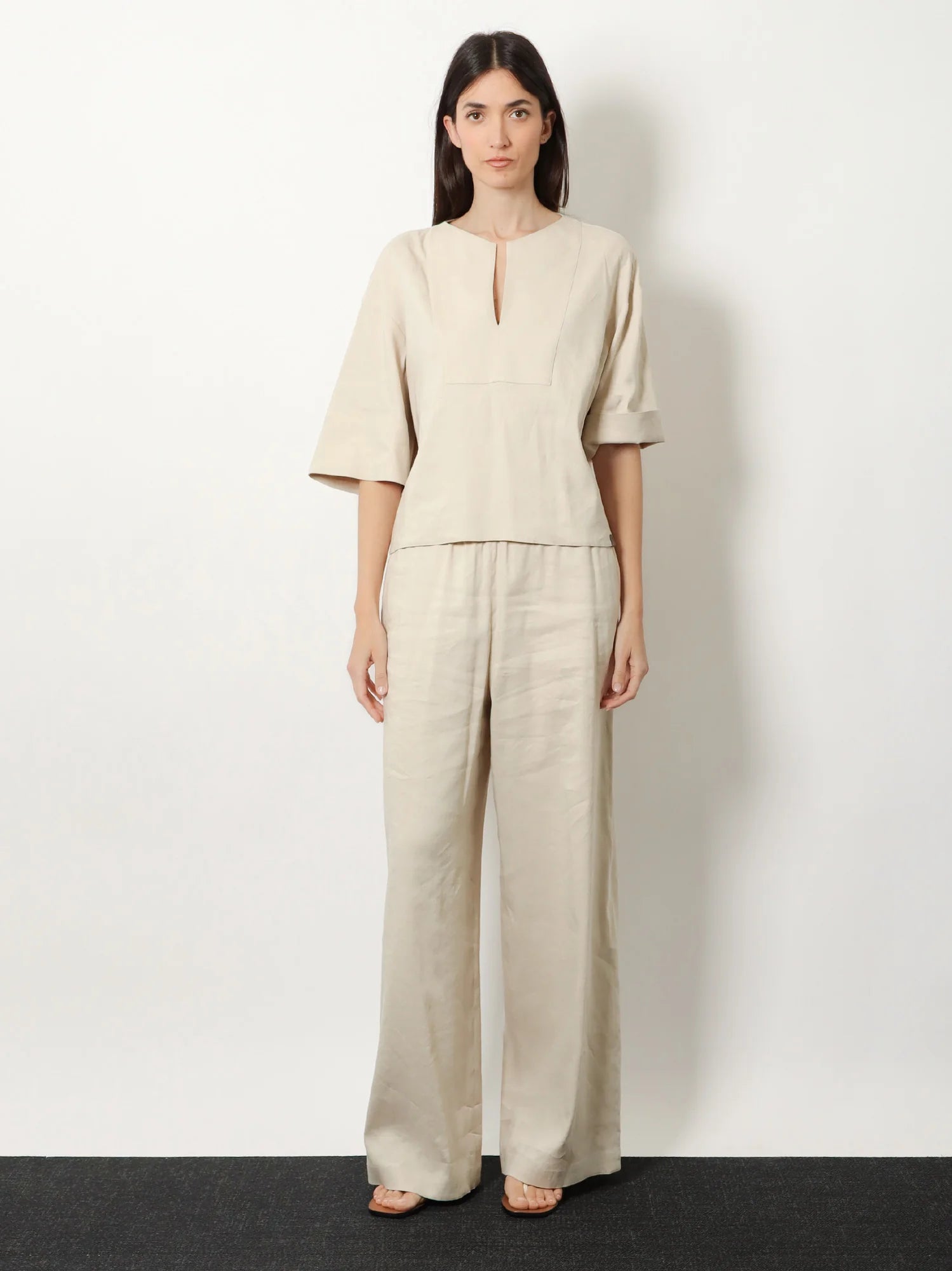 Mxpdestino linen and viscose trousers