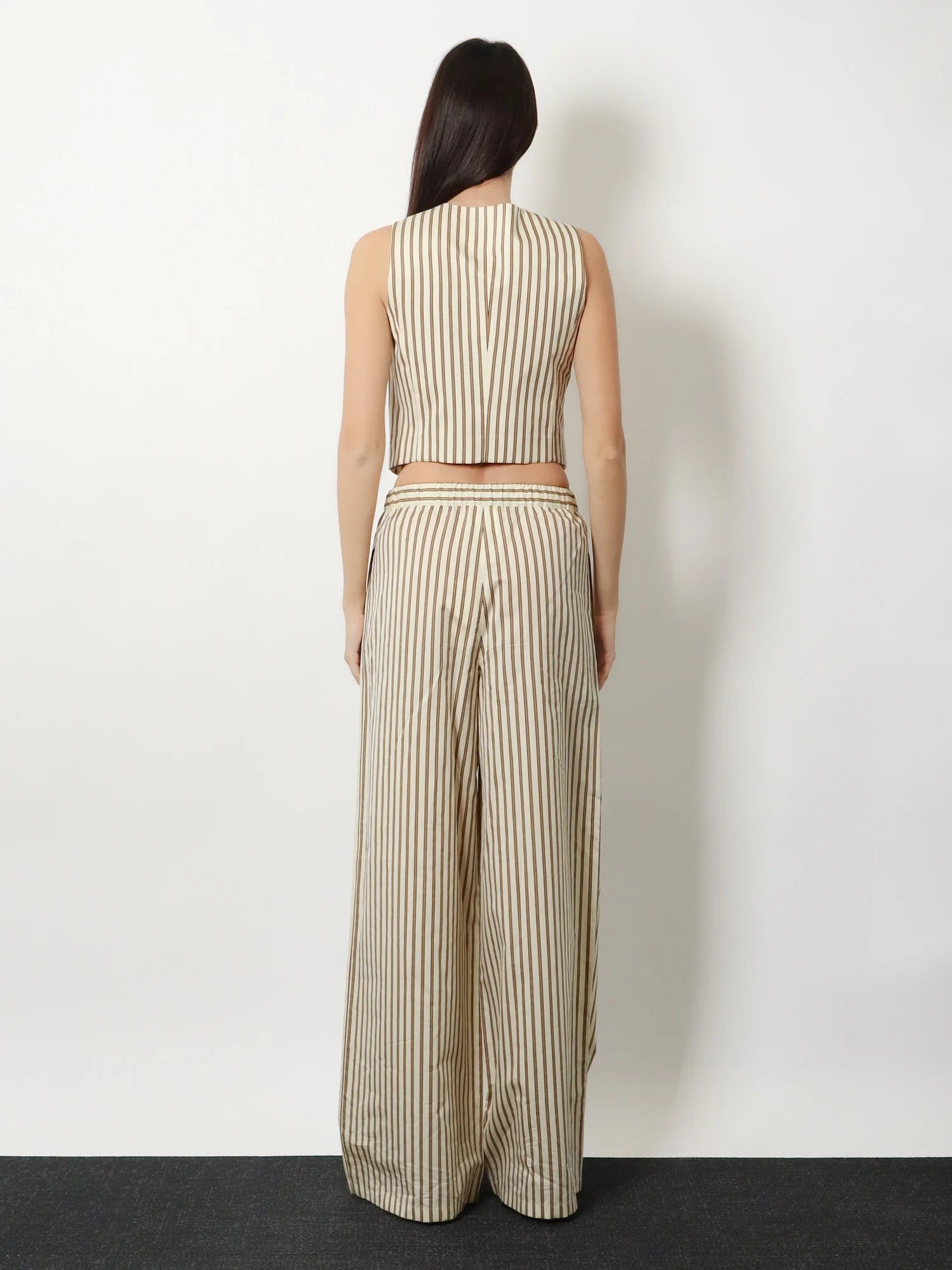 Mxmfauno striped cotton and silk vest