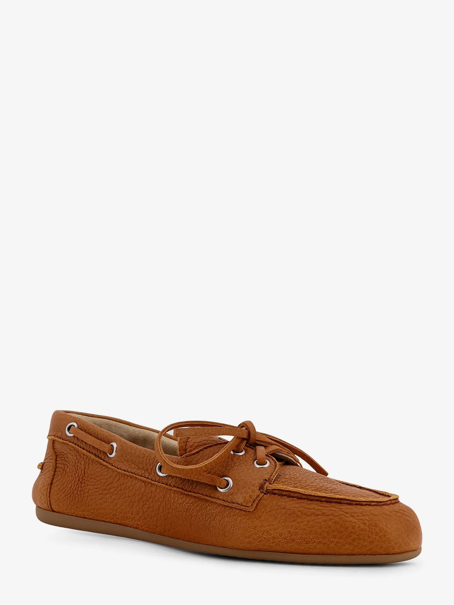 Vintage effect leather loafers